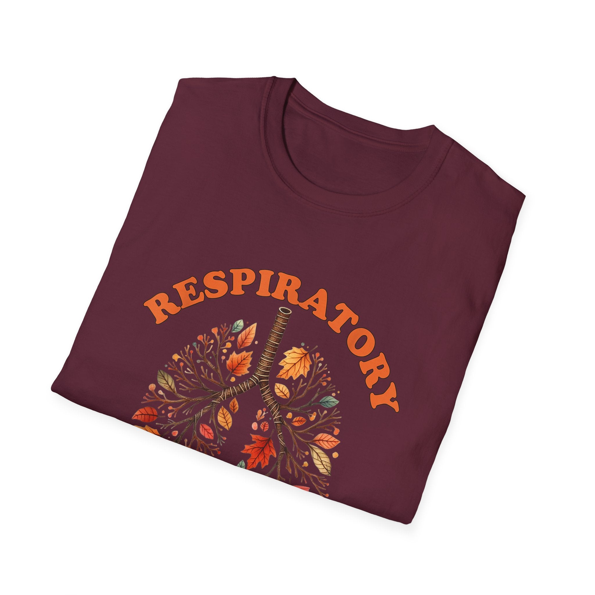Fall Leaves Softstyle T-Shirt Respiratory Therapist