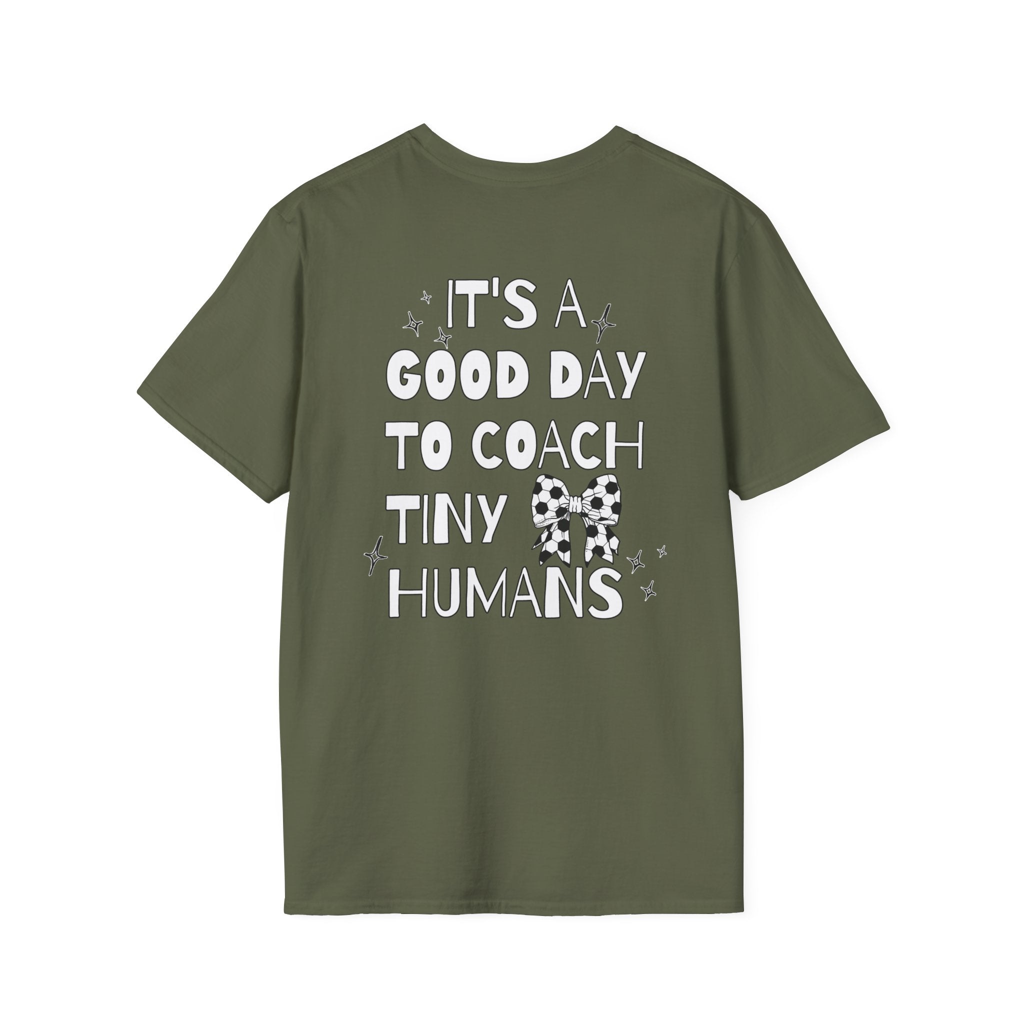Soccer Coach T-Shirt - Tiny Humans Coaching Design