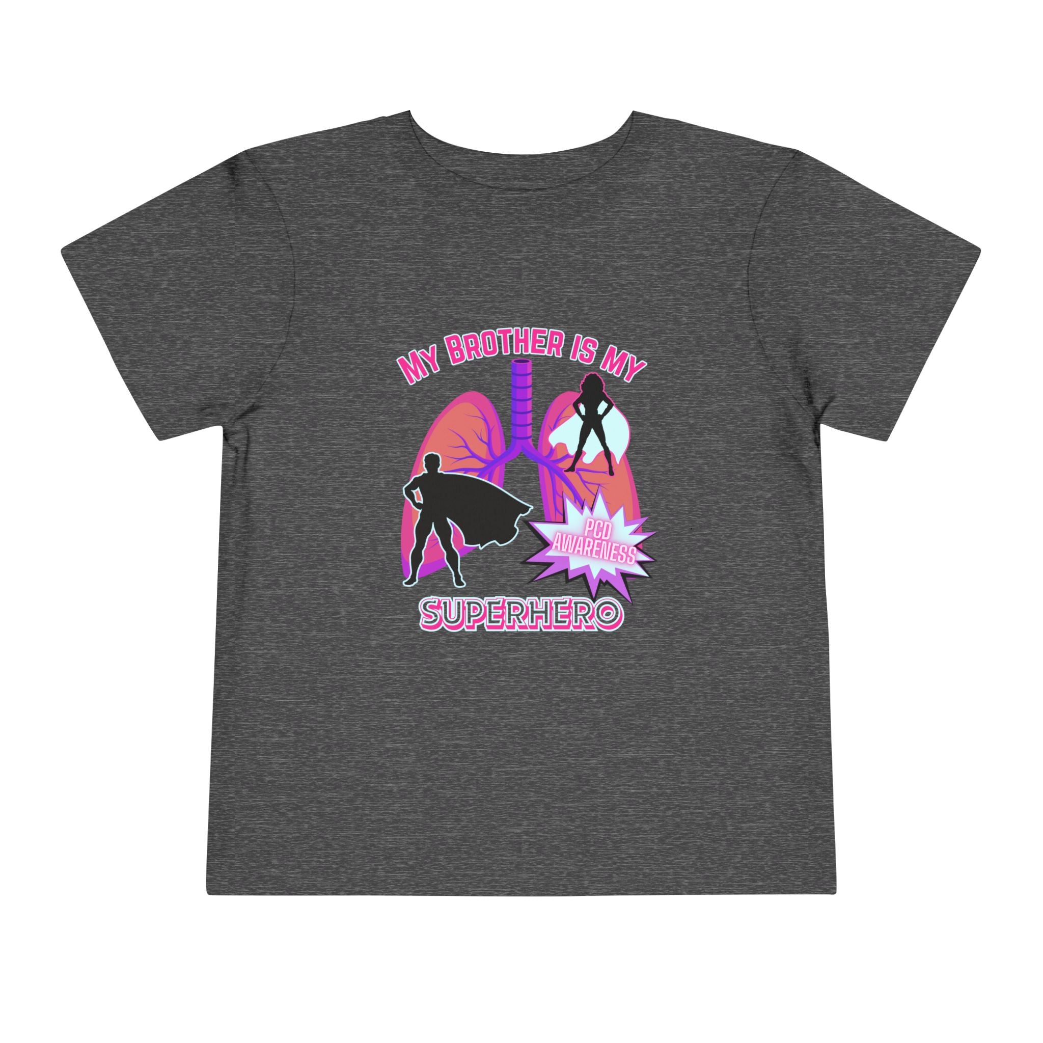 Toddler Tee Brother Superhero PCD Awareness Shirt