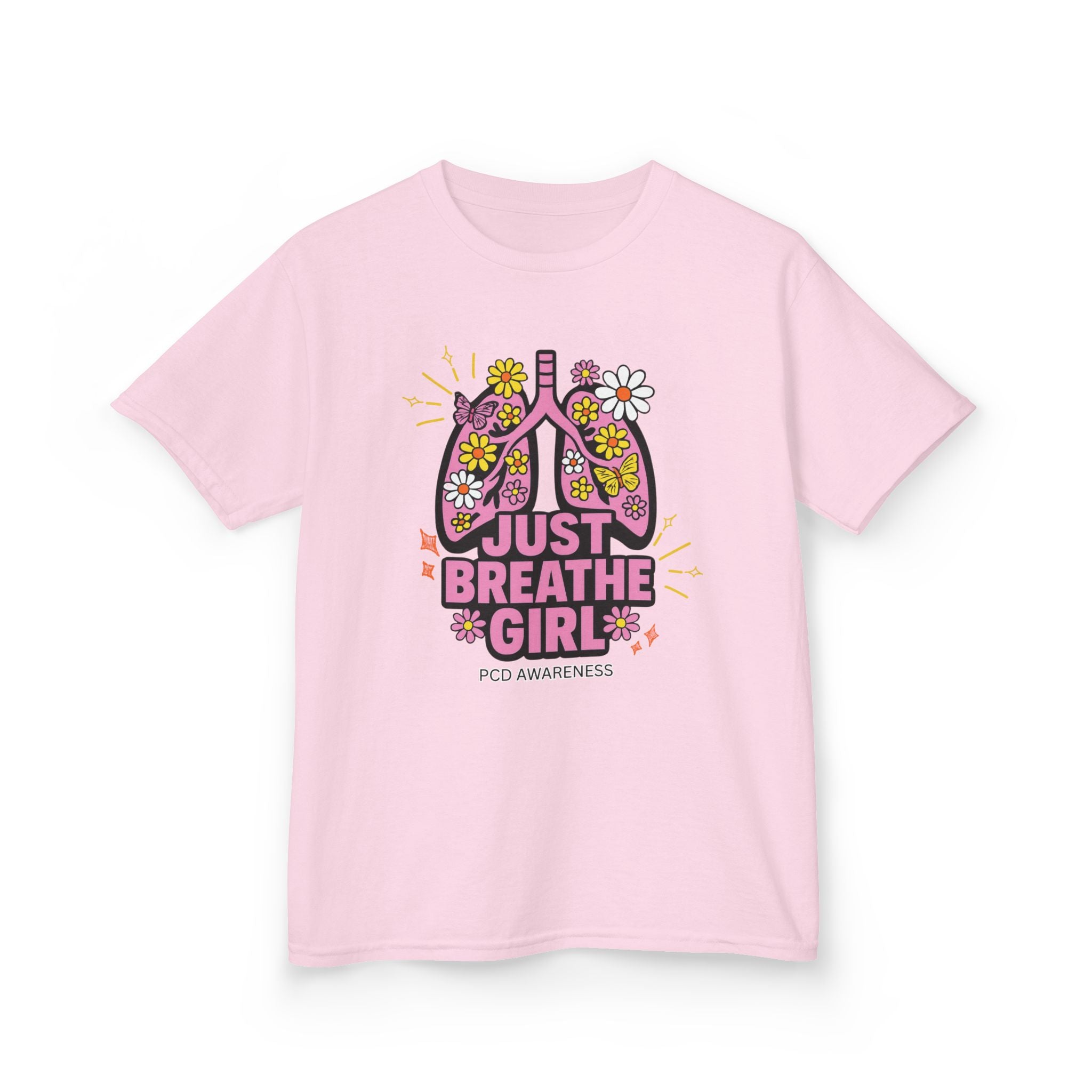 Kids T-Shirt - Just Breathe Girl PCD Design