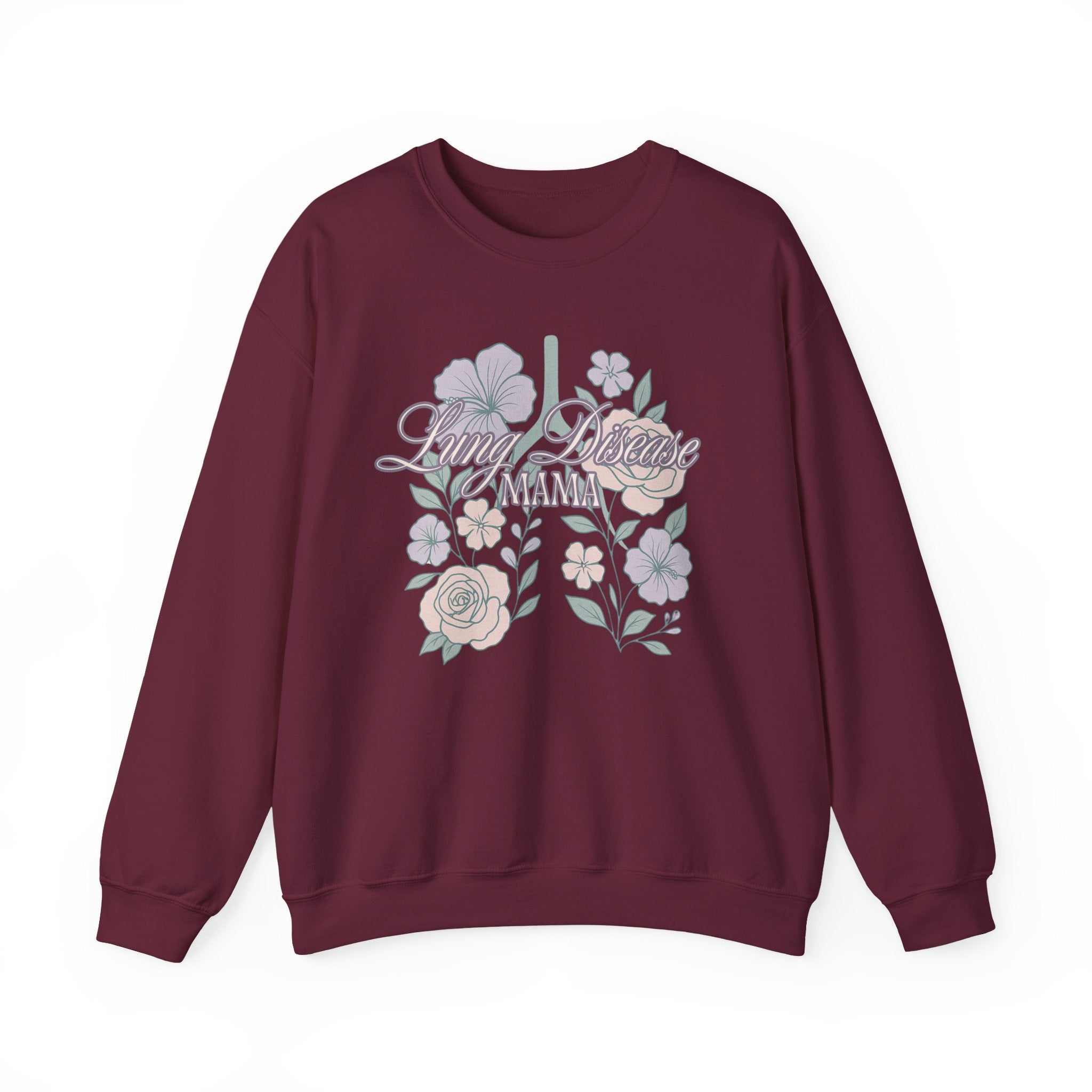 Floral Lung Disease Mama Sweatshirt