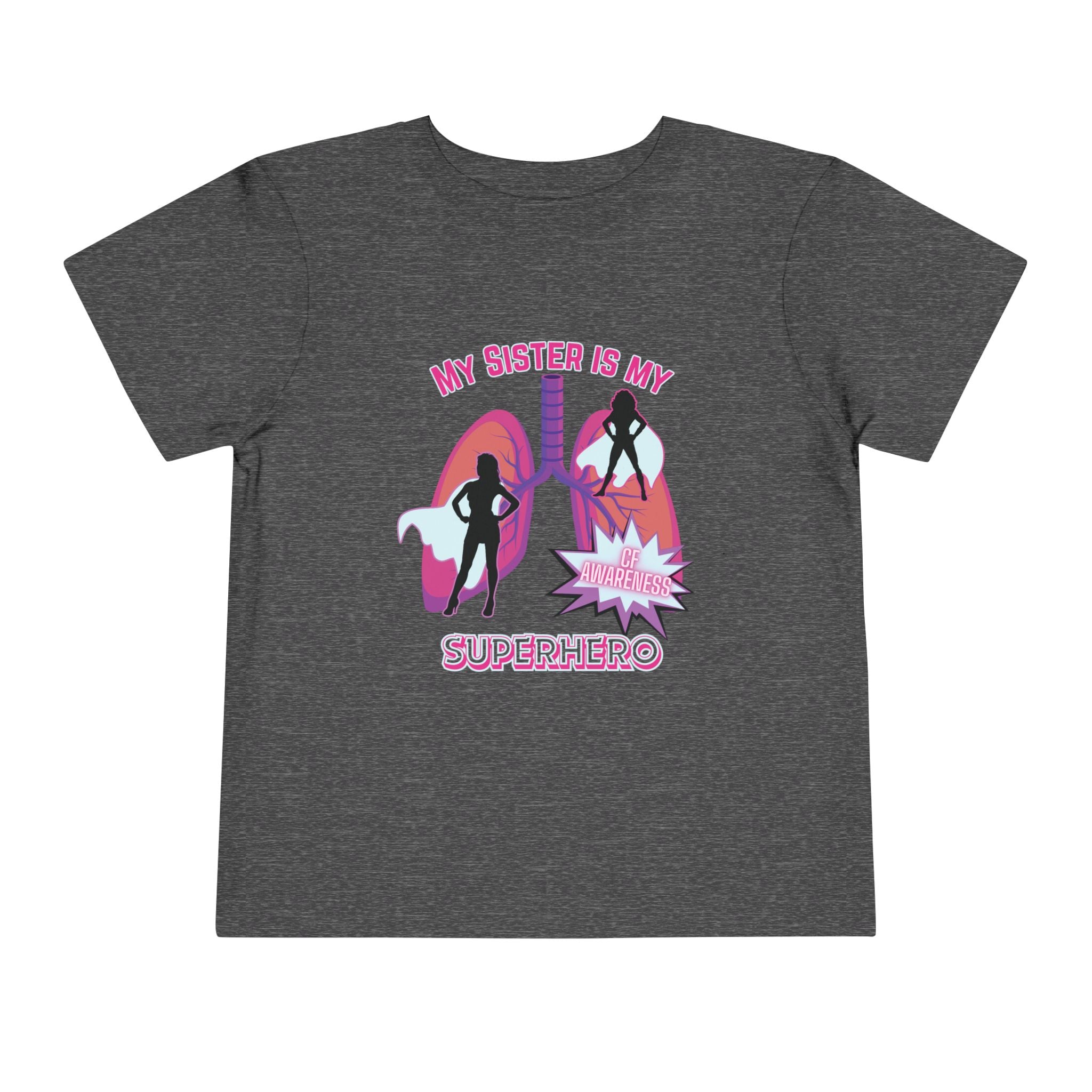 Toddler Tee - Sister Superhero Cystic Fibrosis Awareness