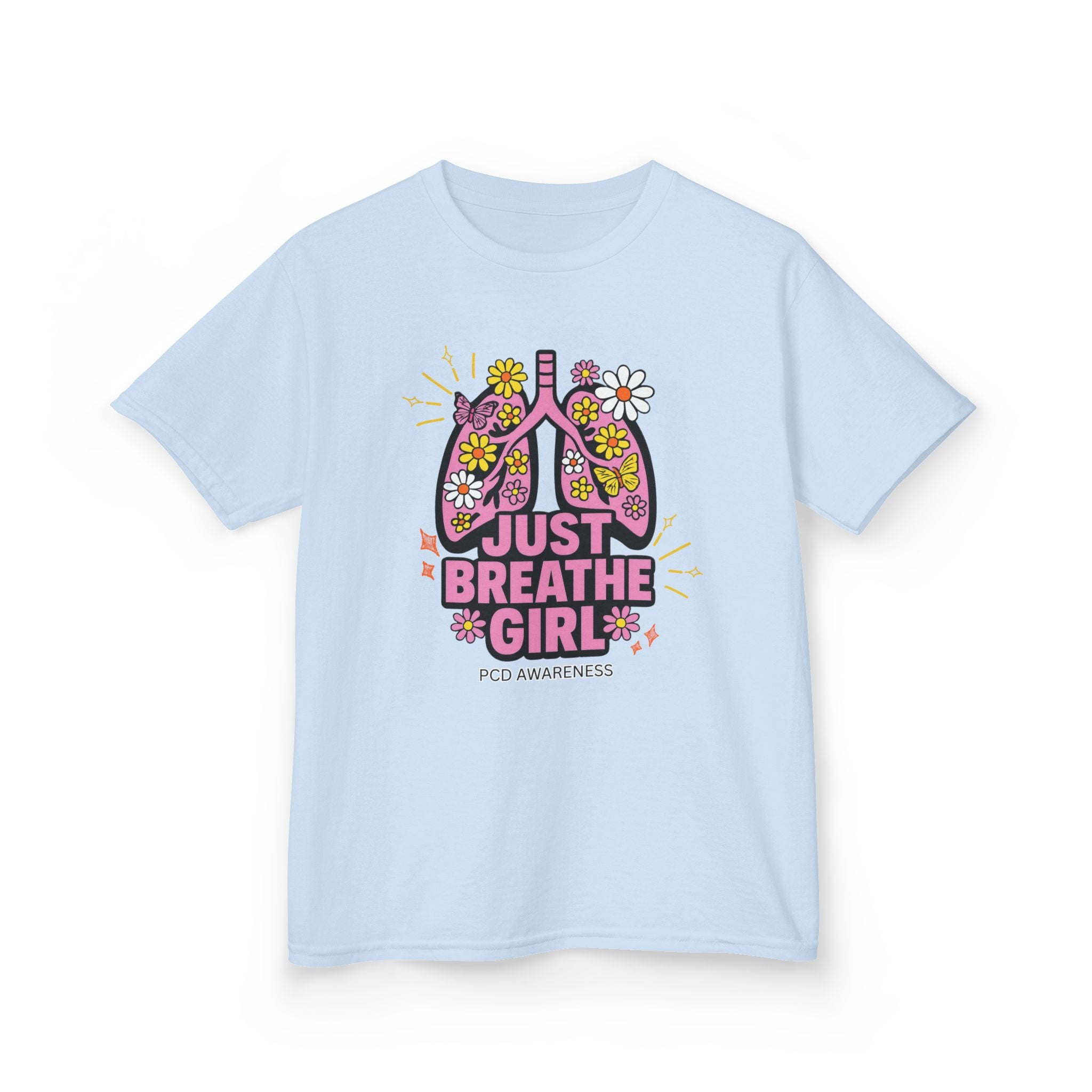 Kids T-Shirt - Just Breathe Girl PCD Design