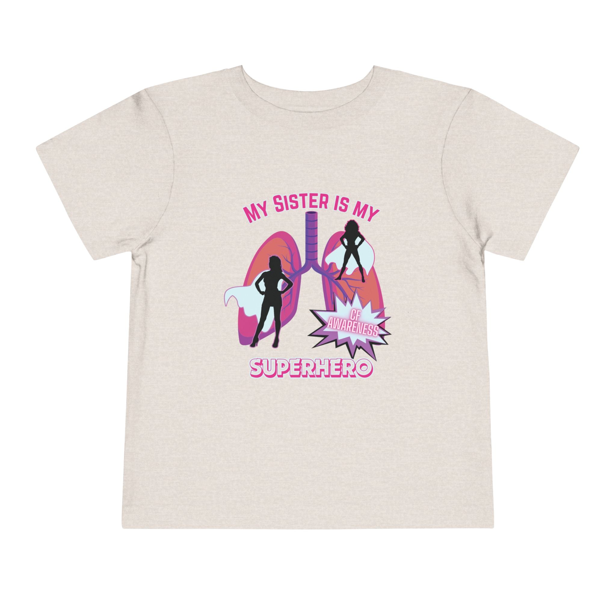 Toddler Tee - Sister Superhero Cystic Fibrosis Awareness