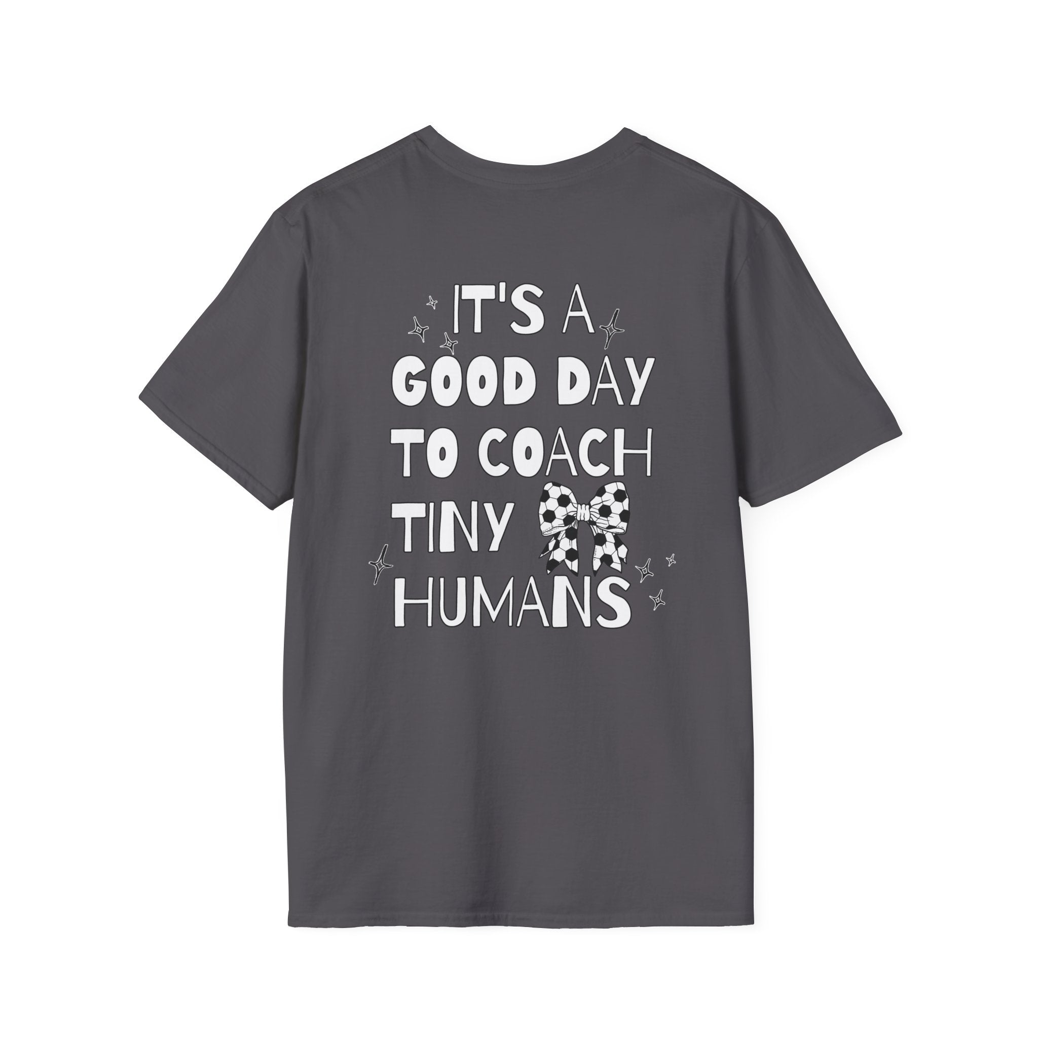Soccer Coach T-Shirt - Tiny Humans Coaching Design