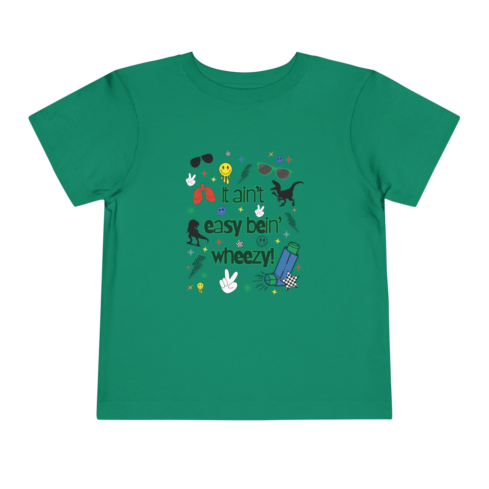 Toddler Tee - 'It Ain't Easy Bein' Wheezy' - Dino design