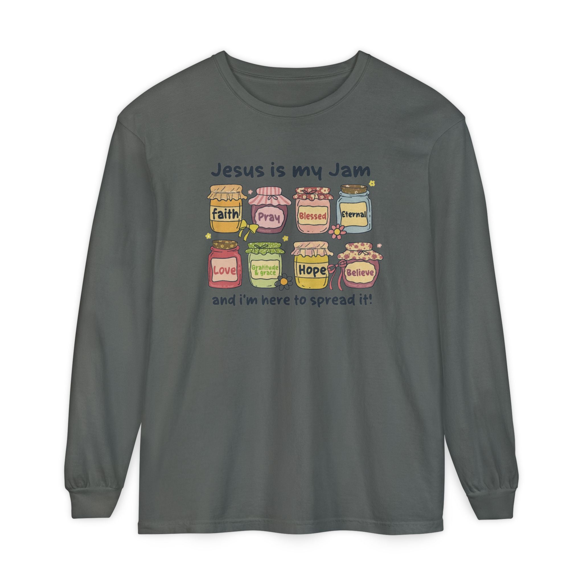 Christian Long Sleeve T-Shirt - Jesus is my Jam Design