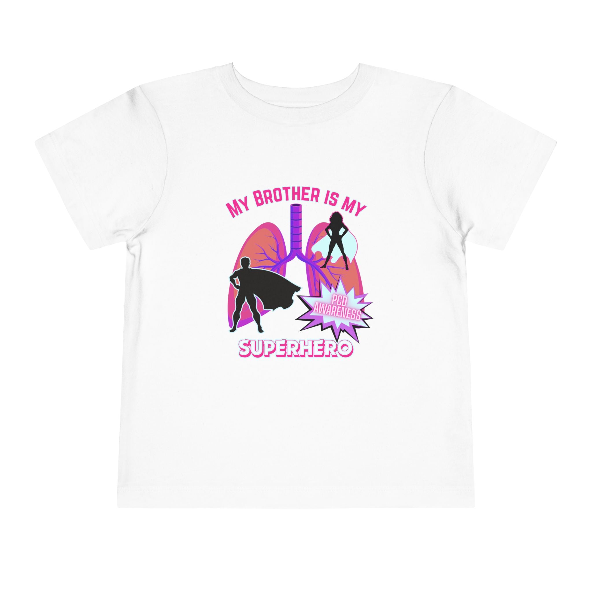 Toddler Tee Brother Superhero PCD Awareness Shirt