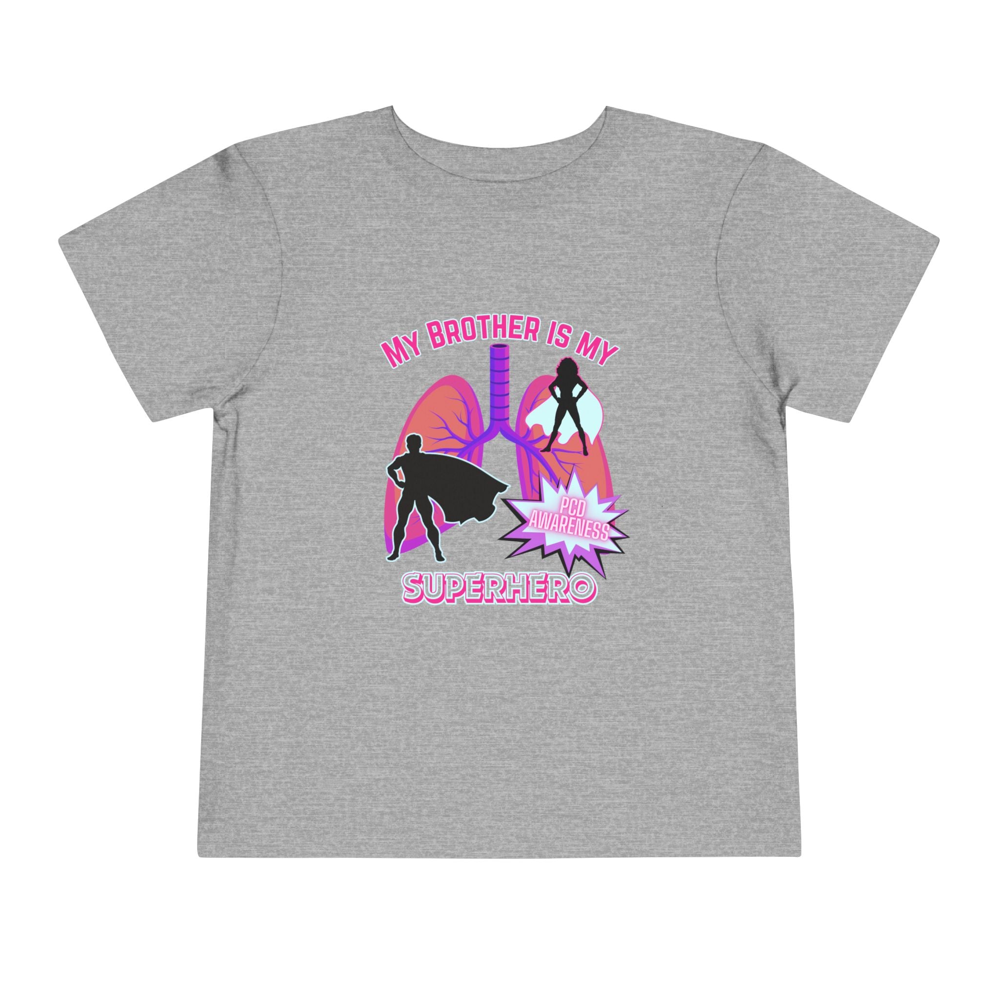Toddler Tee Brother Superhero PCD Awareness Shirt