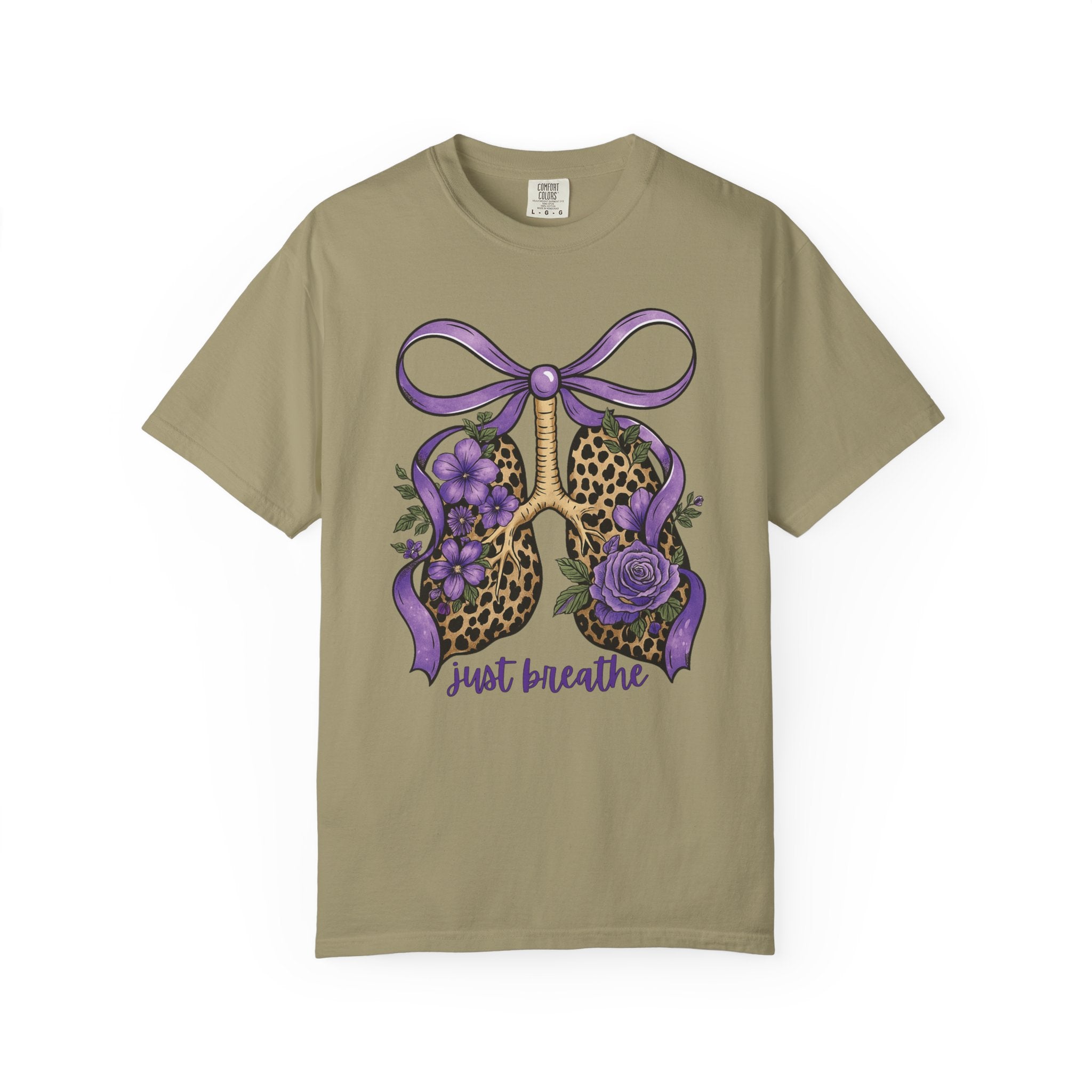 Garment-Dyed T-shirt - Just Breathe Wild Lungs