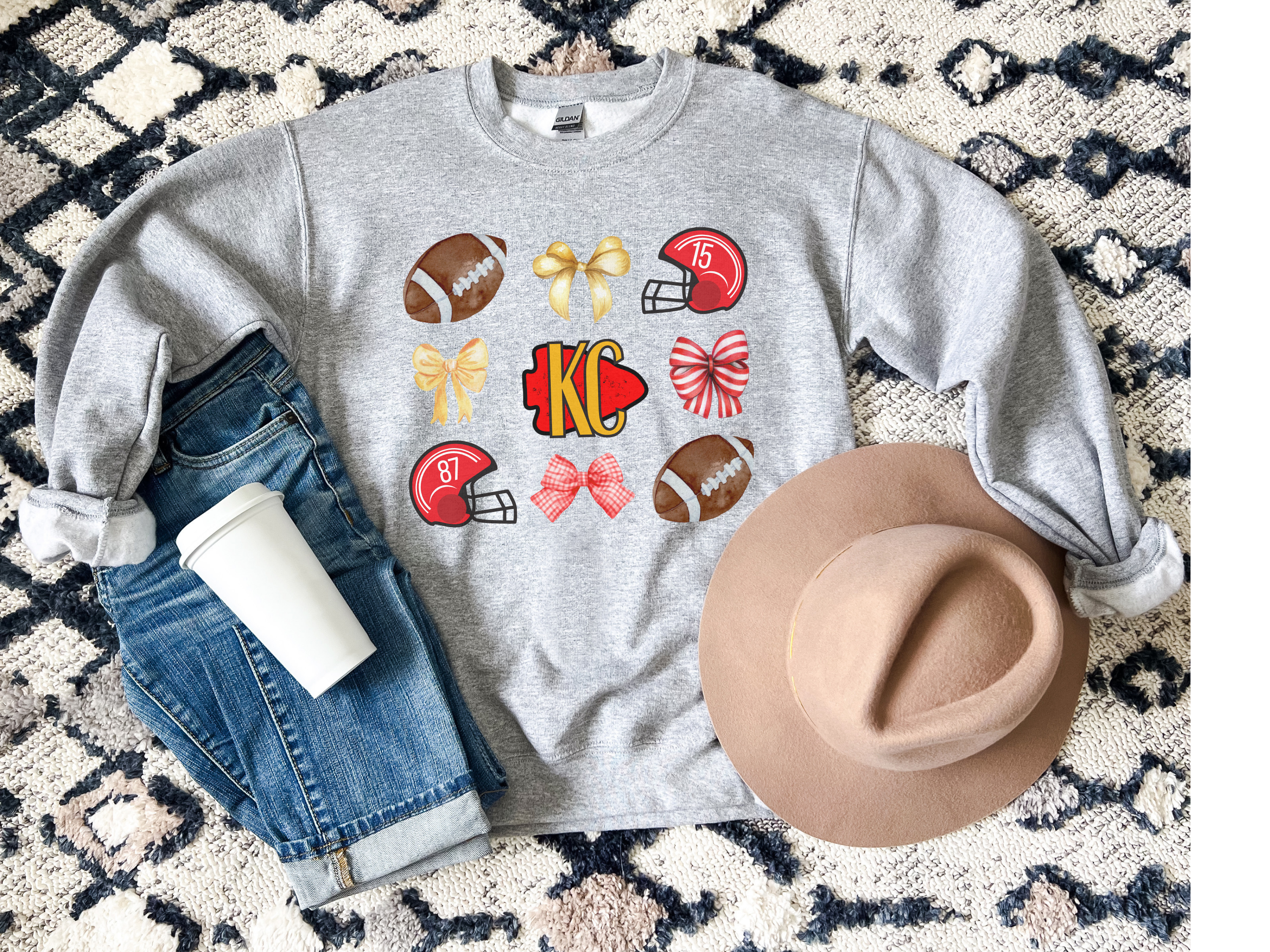 KC Chiefs Football Sweatshirt - Unisex