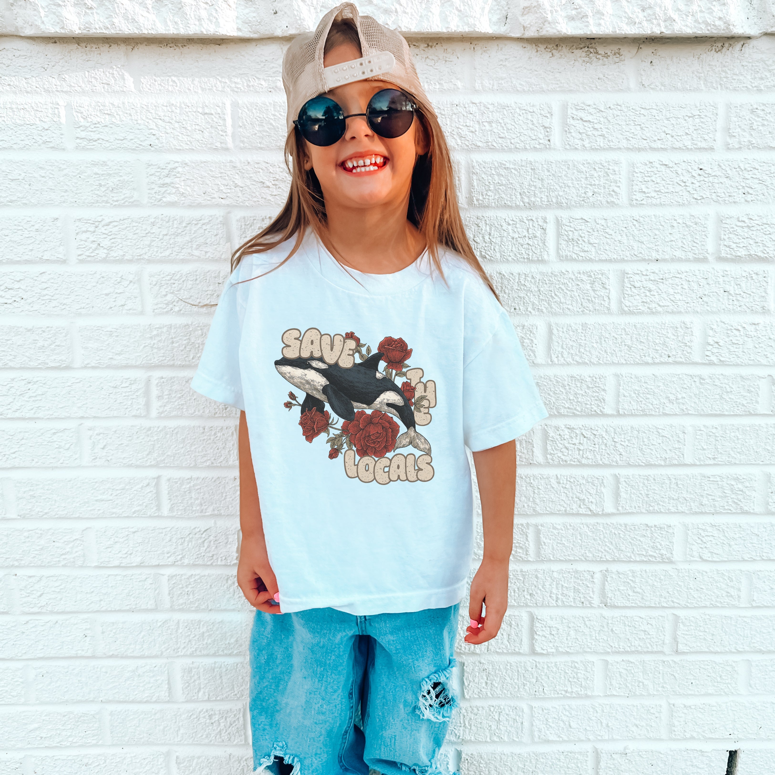 Save the Whales Kids Tee | Cool Kids T-Shirt, Ocean Awareness Tee, Eco-friendly Kids Wear, Summer Outfit, Gift for Young Ocean Lovers