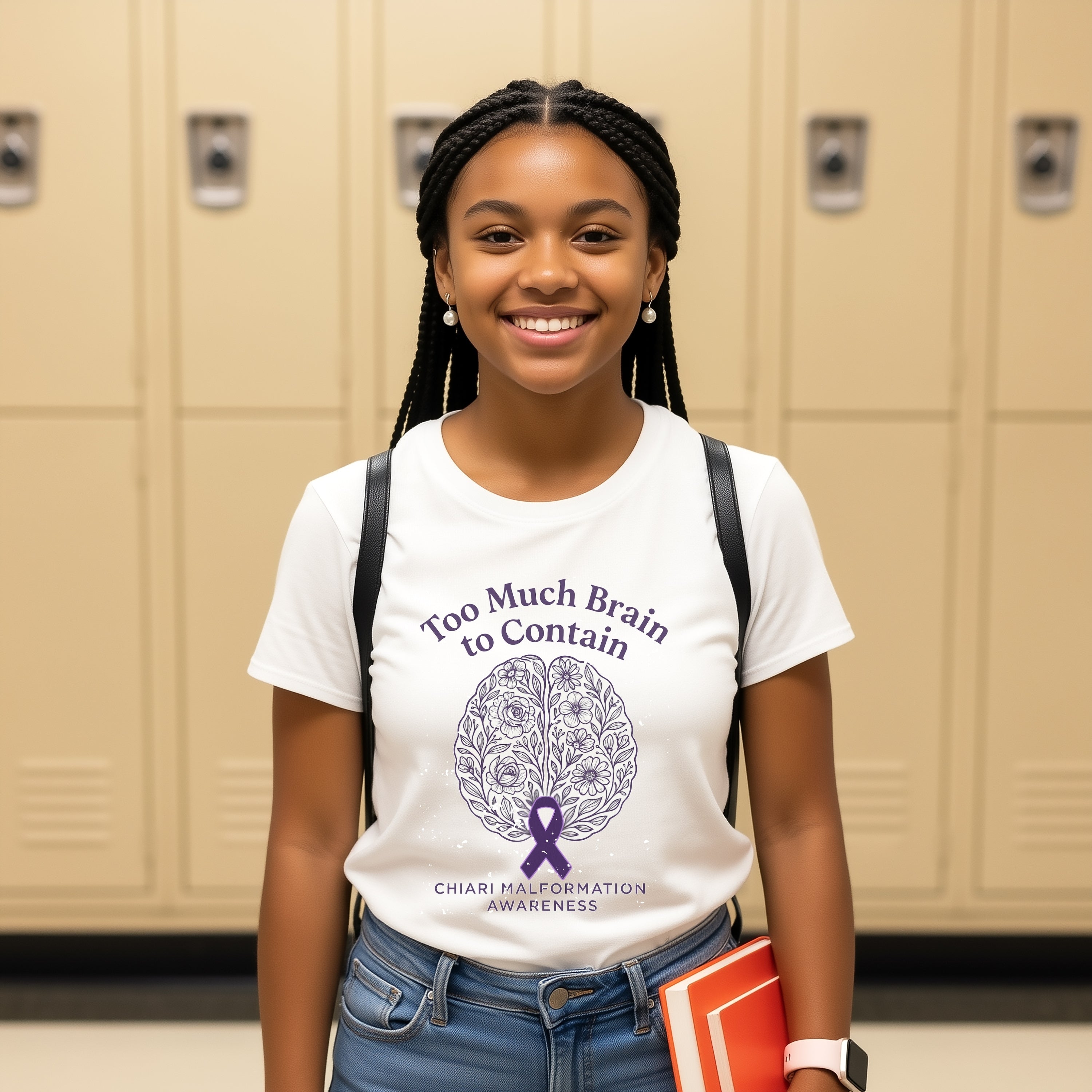 Youth Brainy Tee - Chiari Malformation Awareness