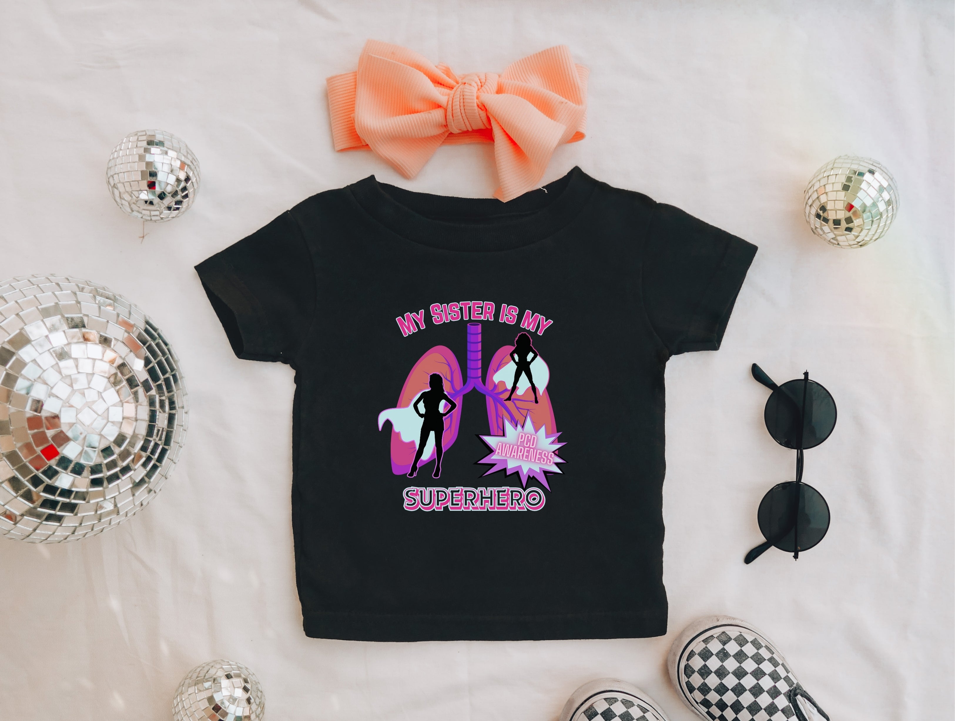 Infant Tee - My Sister is My Superhero - PCD Awareness