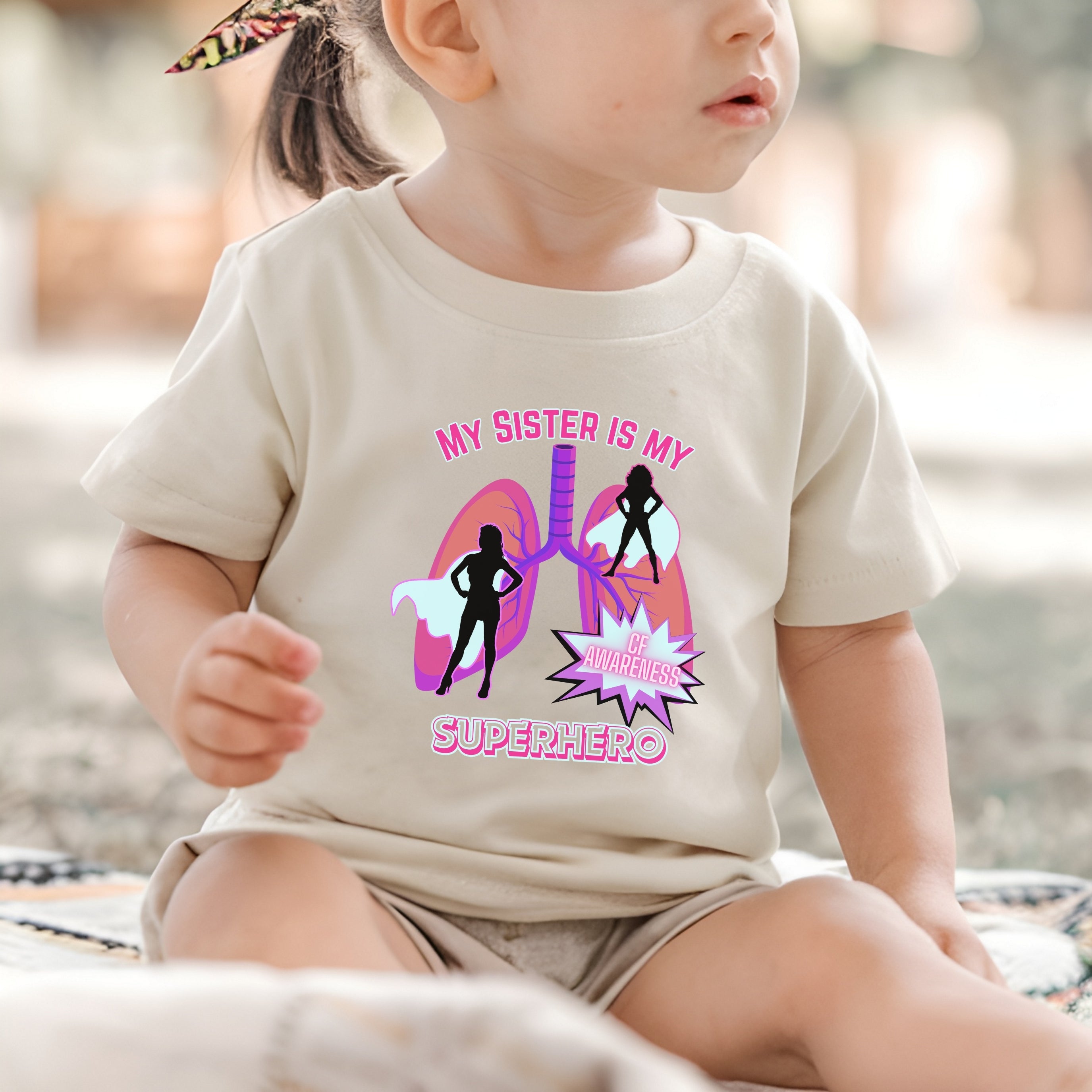 Toddler Tee - Sister Superhero Cystic Fibrosis Awareness