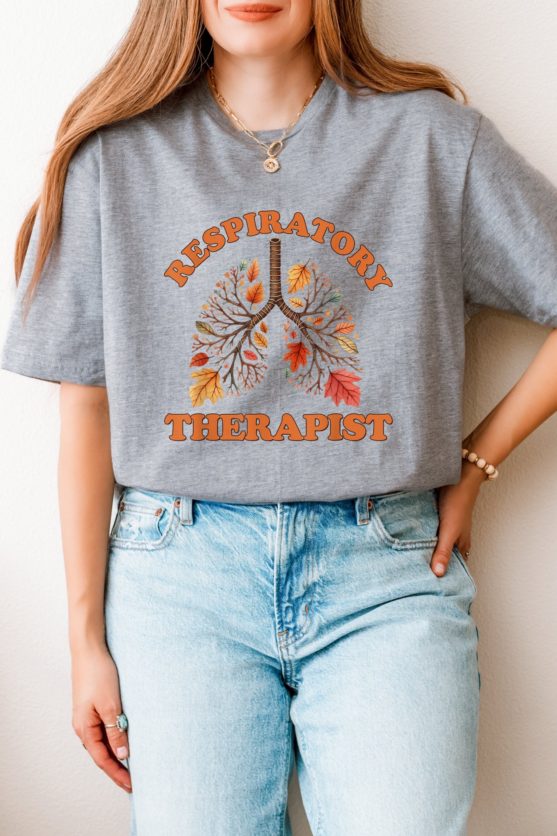 Fall Leaves Softstyle T-Shirt Respiratory Therapist