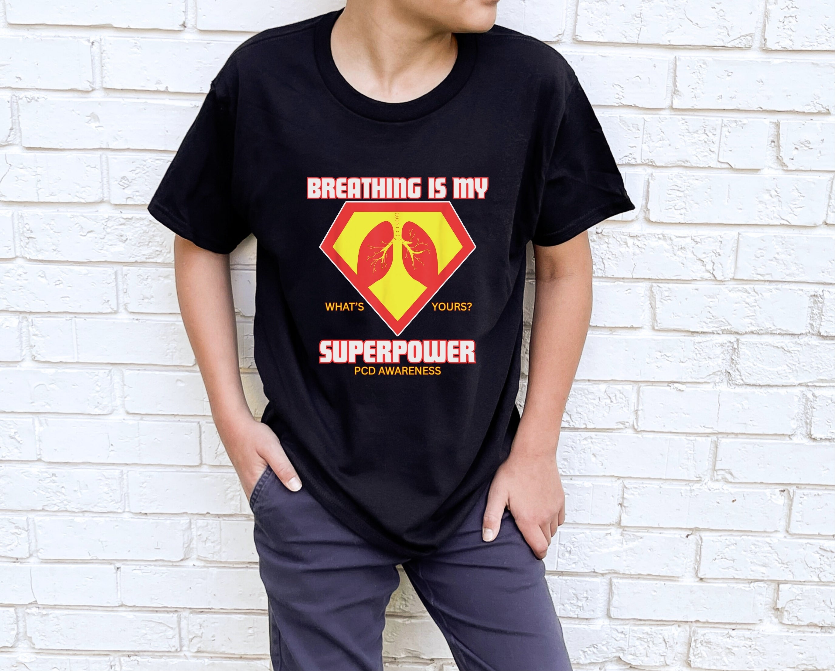 Kids Tee - Breathing is my Superpower PCD
