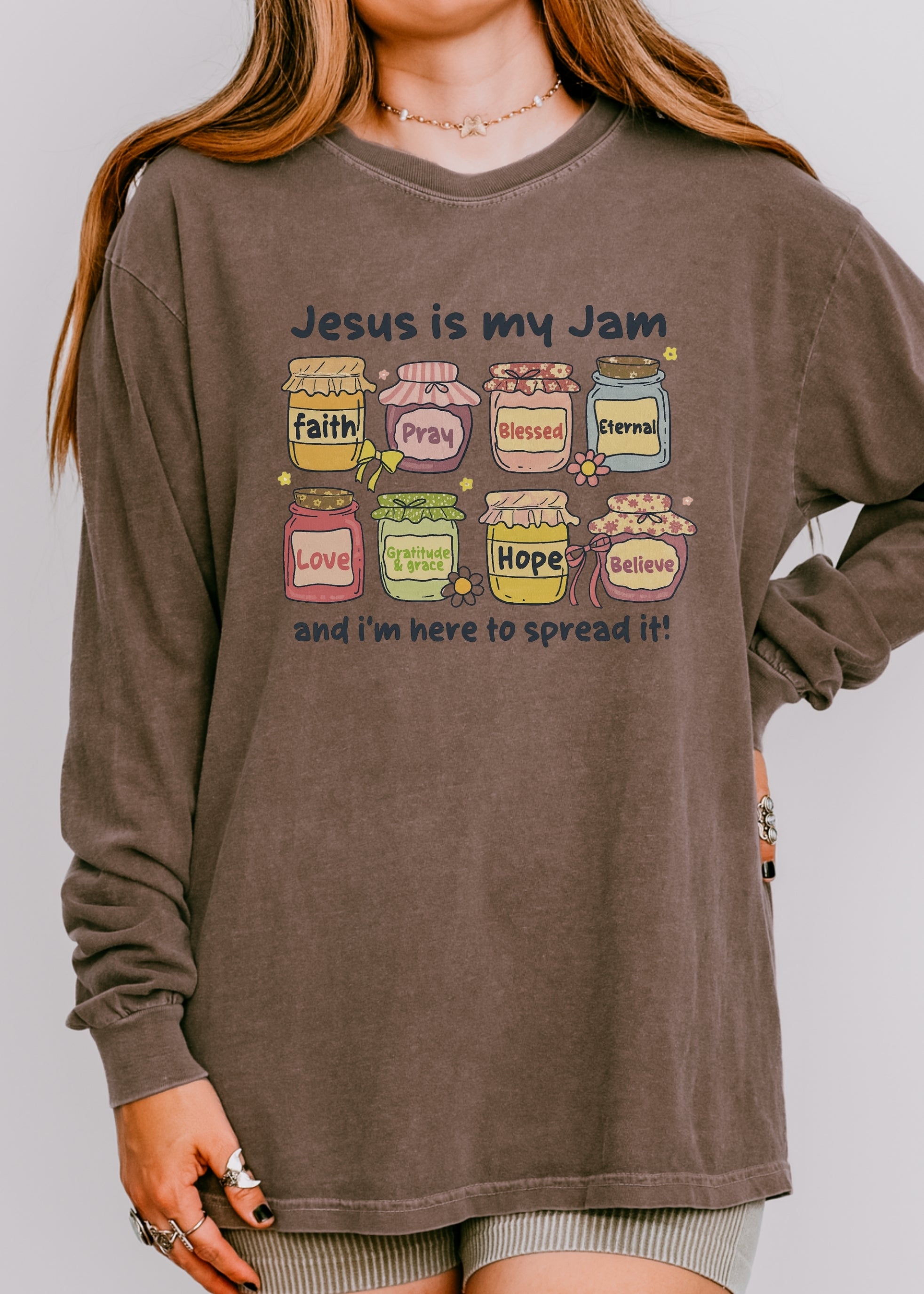 Christian Long Sleeve T-Shirt - Jesus is my Jam Design