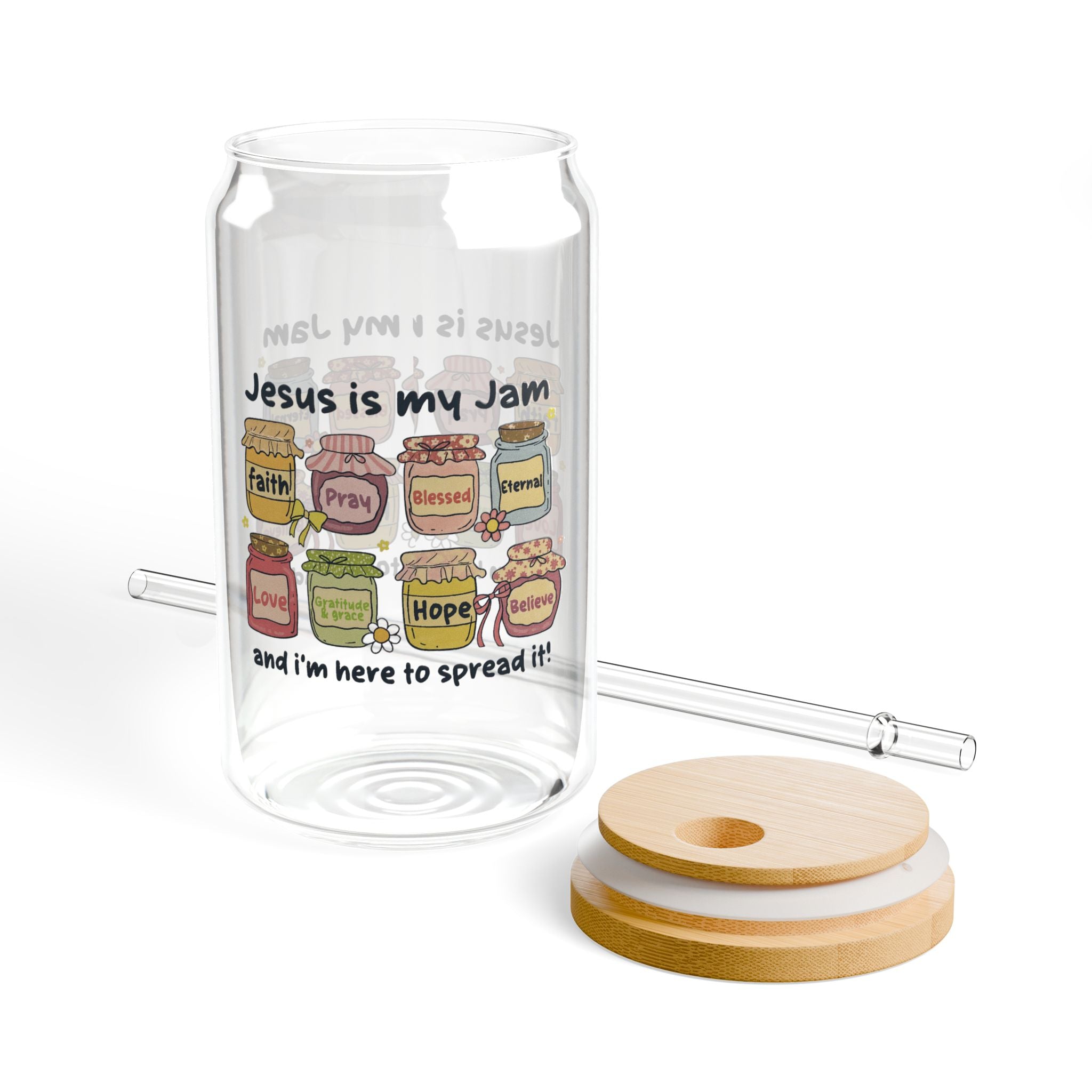 Jesus is My Jam Sipper Glass, 16oz
