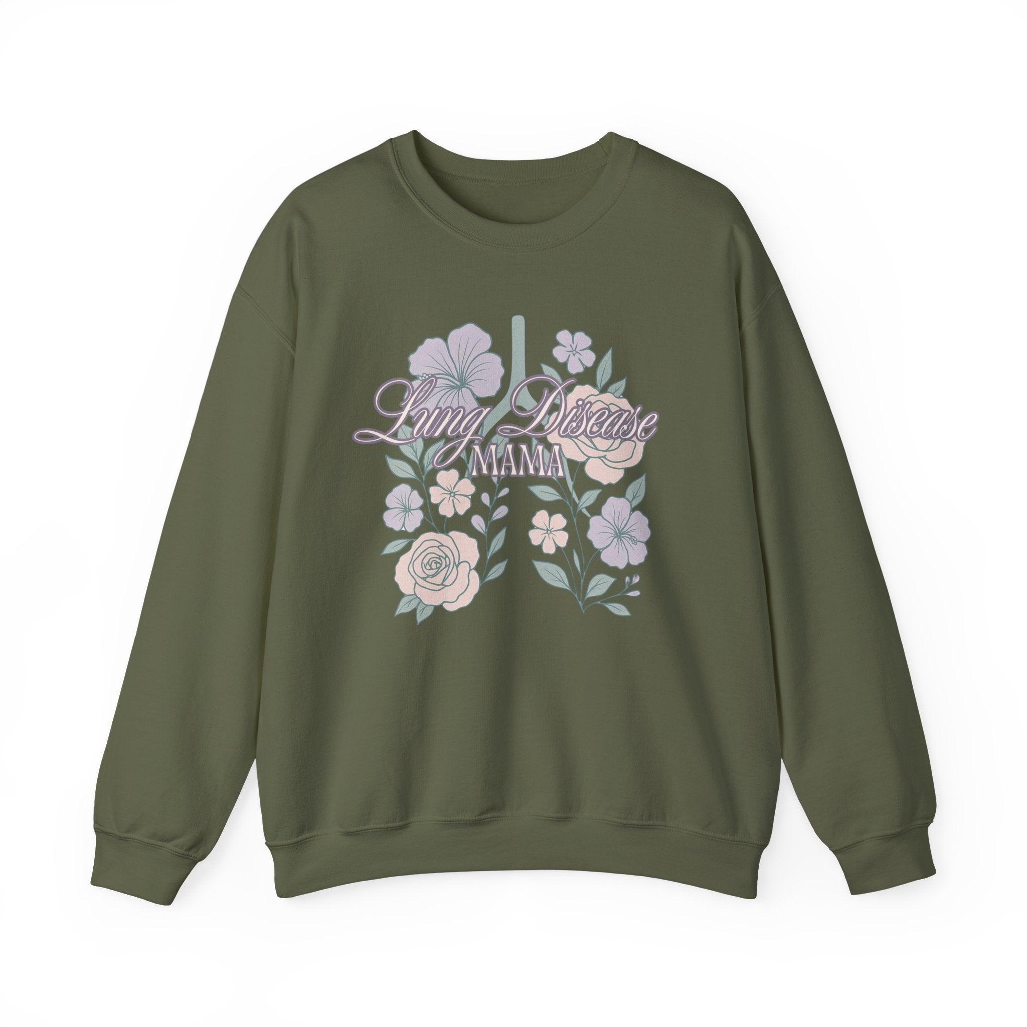 Floral Lung Disease Mama Sweatshirt