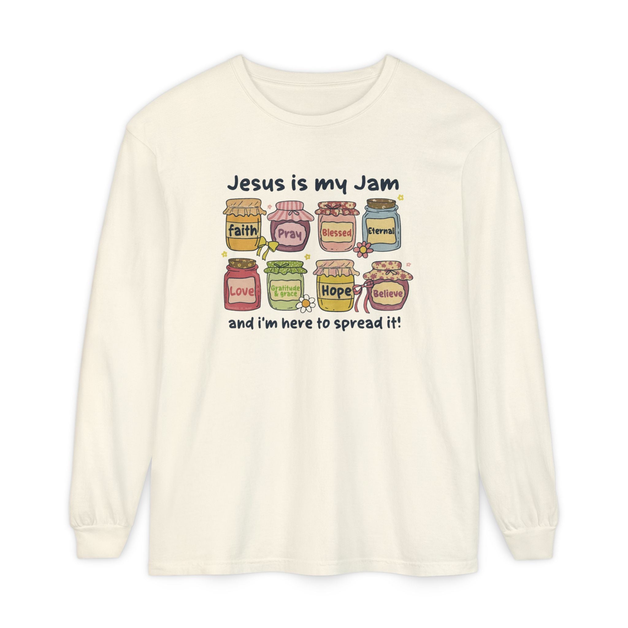 Christian Long Sleeve T-Shirt - Jesus is my Jam Design