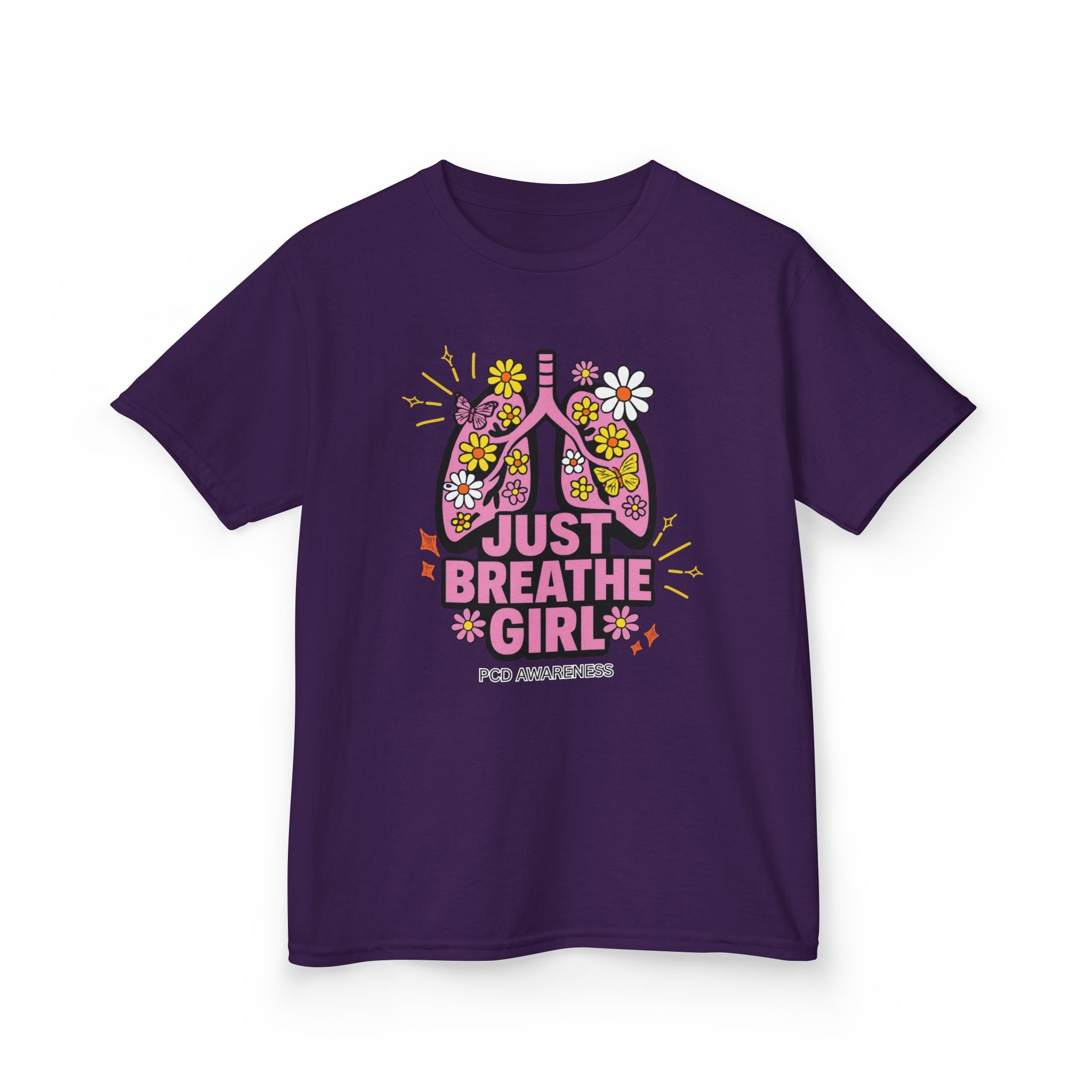 Kids T-Shirt - Just Breathe Girl PCD Design