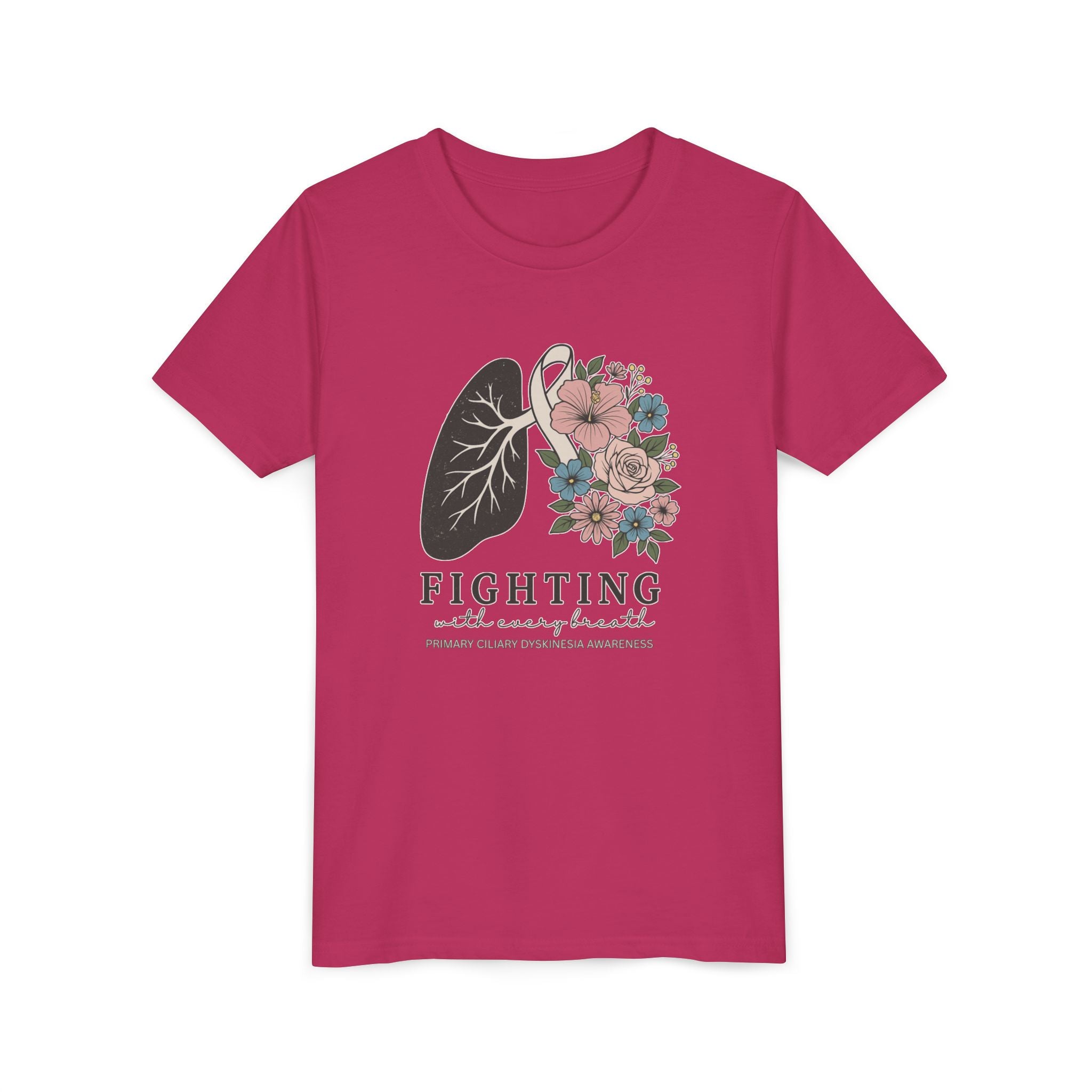 PCD Youth Tee - Fighting with Every Breath