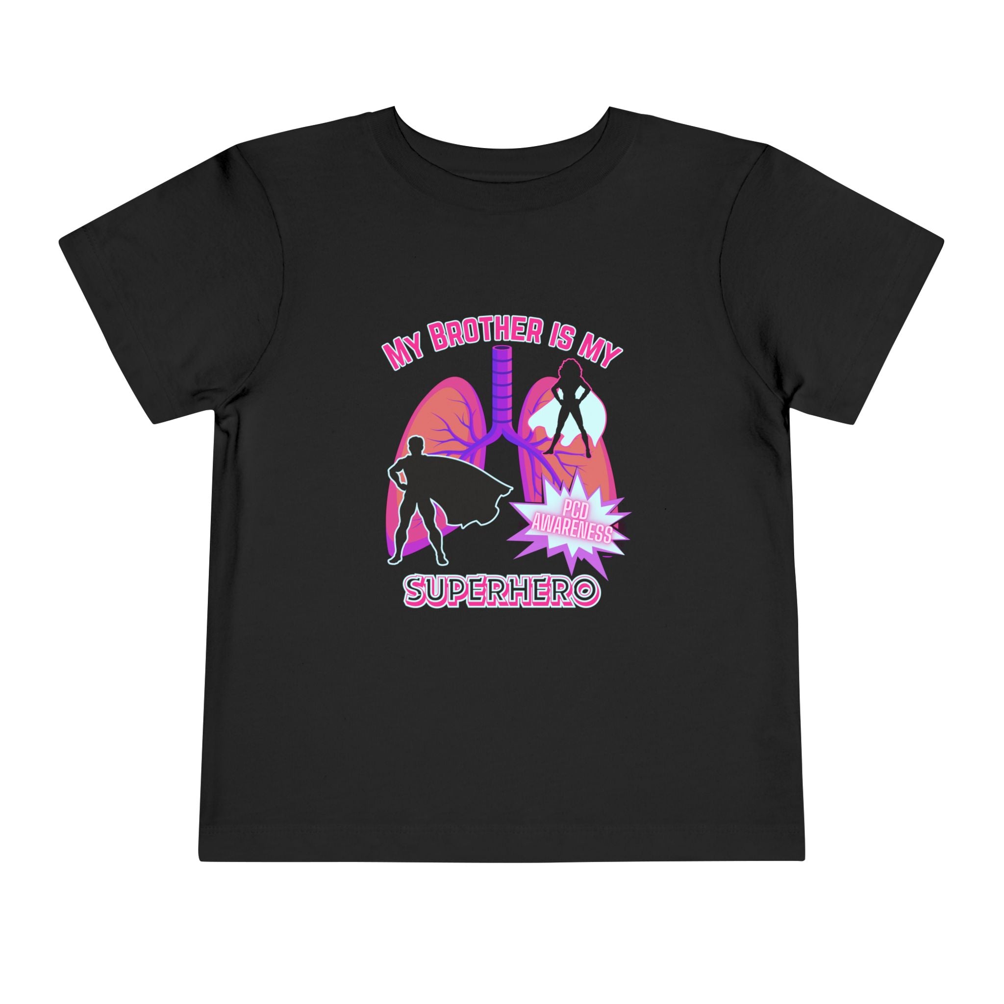 Toddler Tee Brother Superhero PCD Awareness Shirt