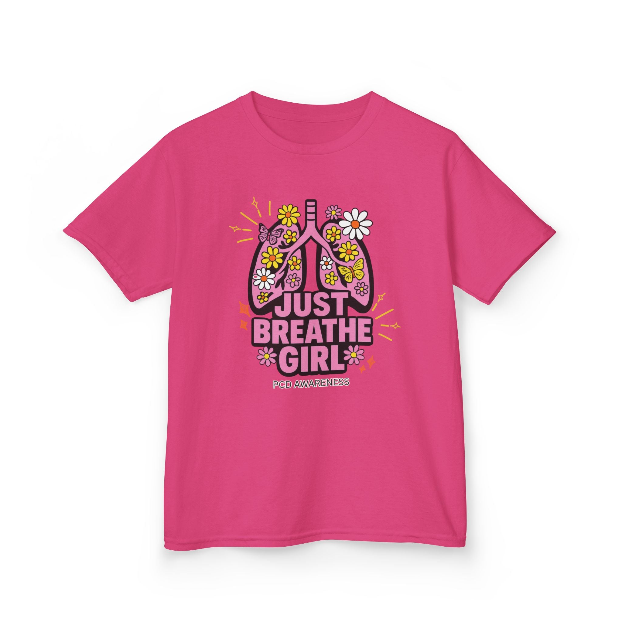 Kids T-Shirt - Just Breathe Girl PCD Design