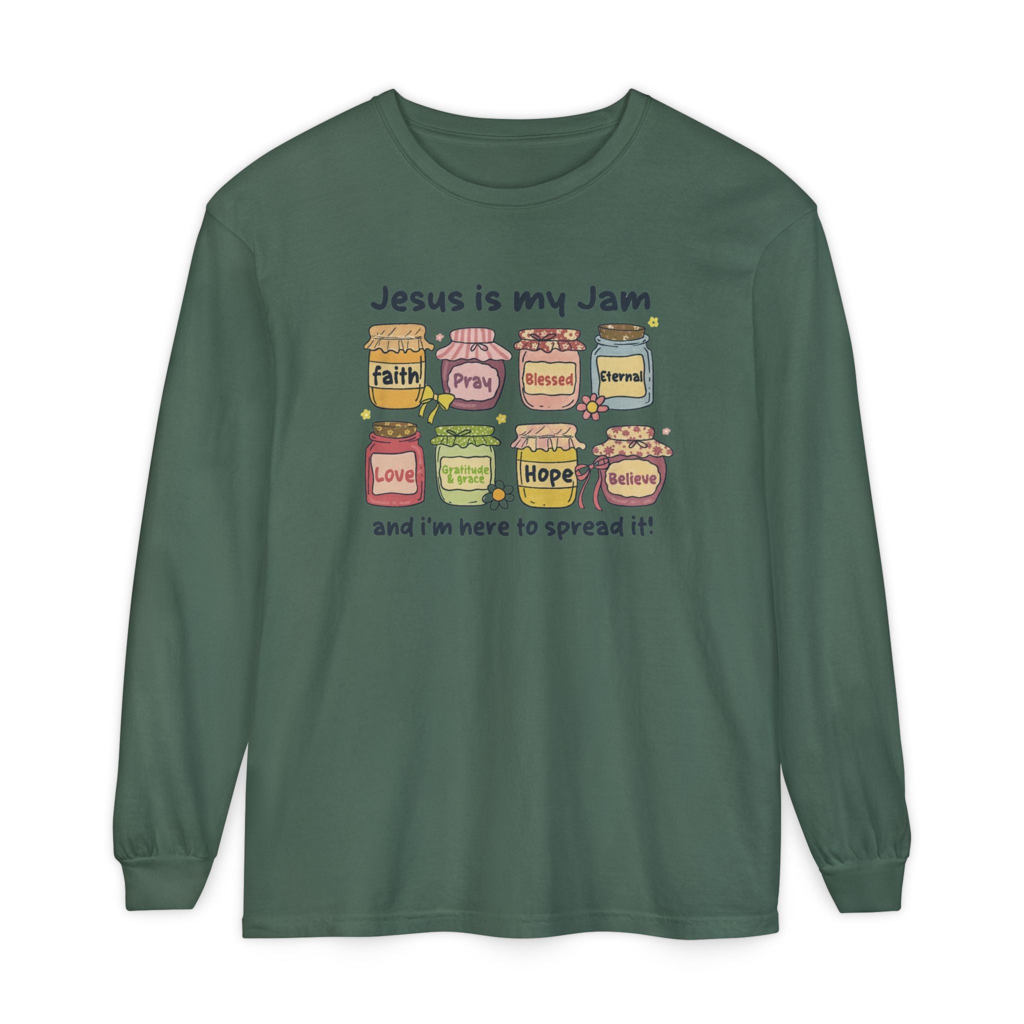 Christian Long Sleeve T-Shirt - Jesus is my Jam Design