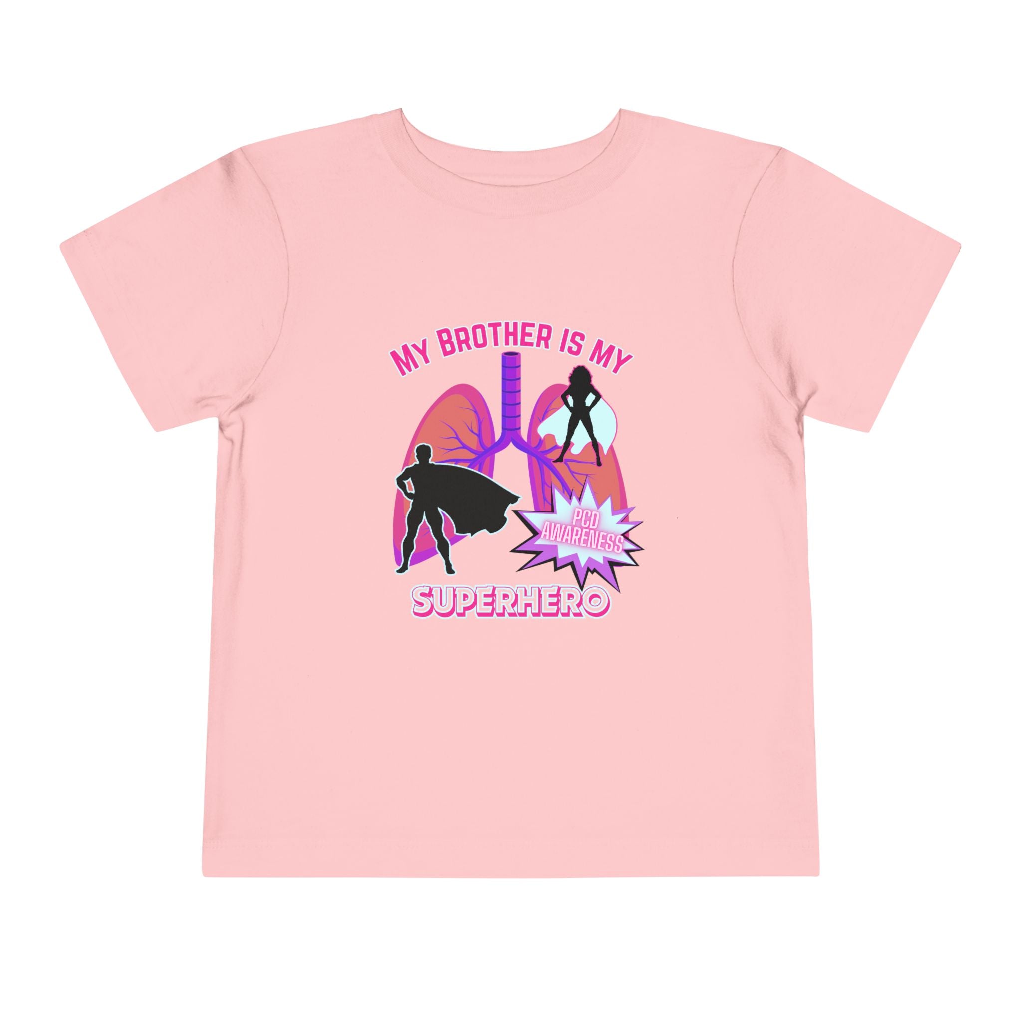 Toddler Tee Brother Superhero PCD Awareness Shirt