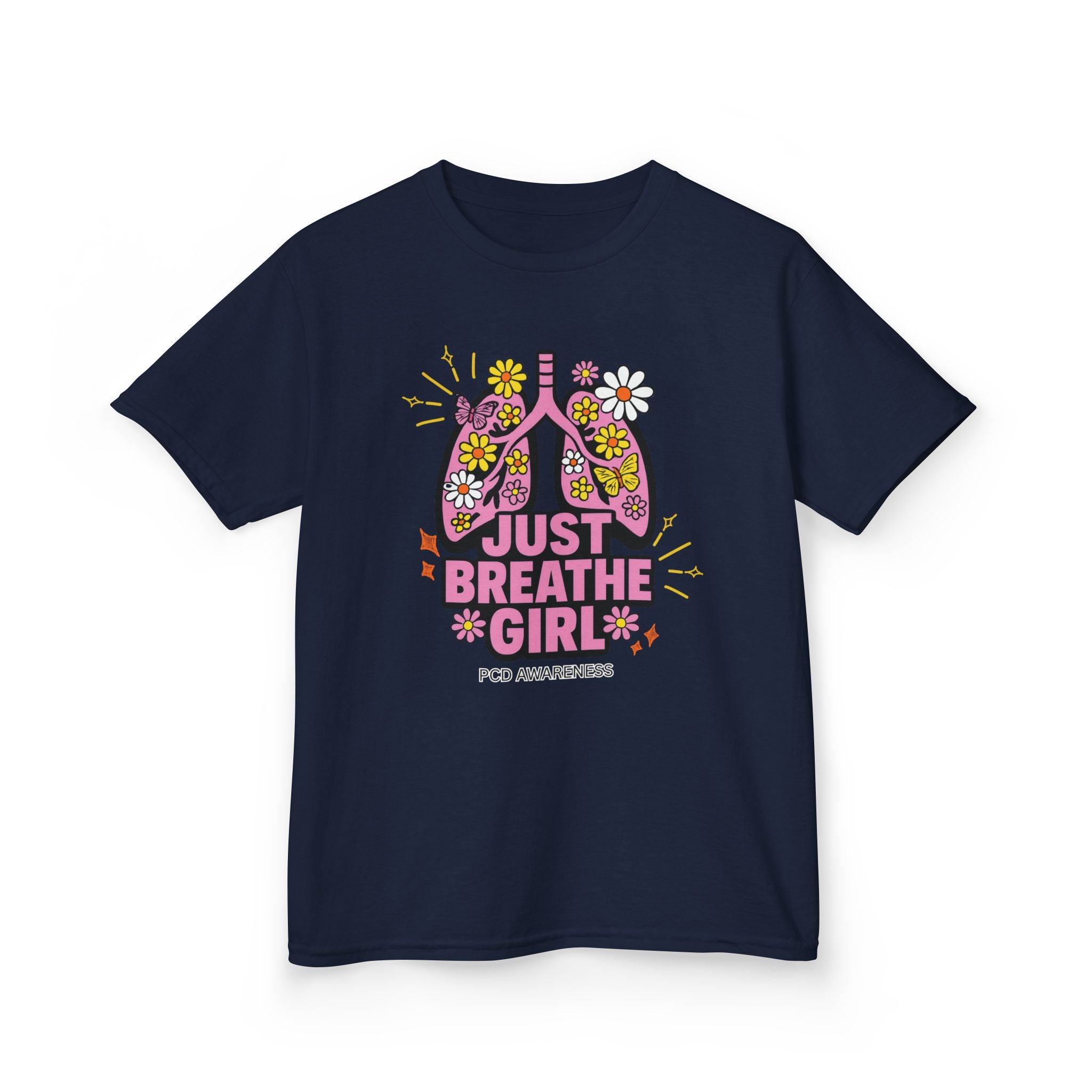 Kids T-Shirt - Just Breathe Girl PCD Design