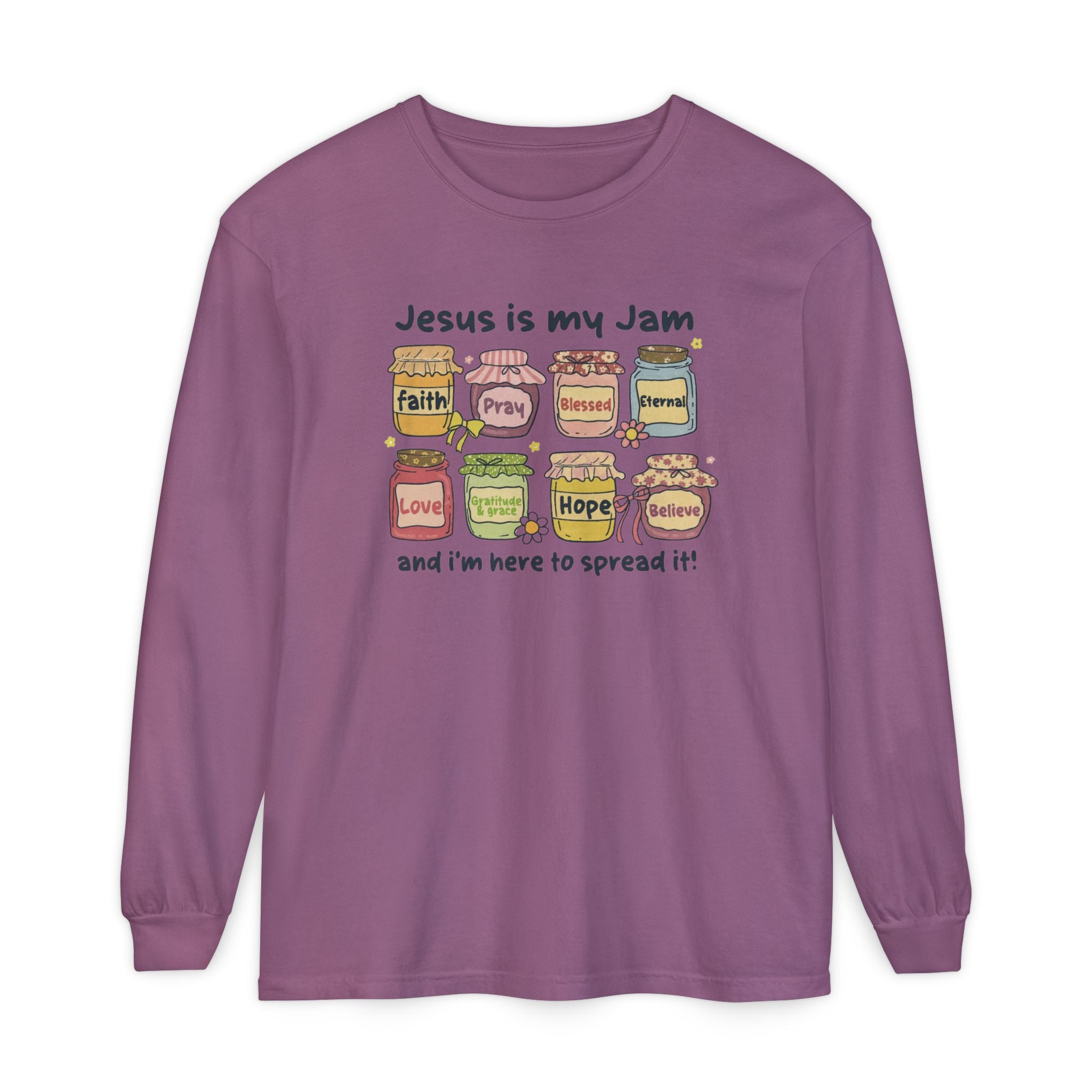 Christian Long Sleeve T-Shirt - Jesus is my Jam Design