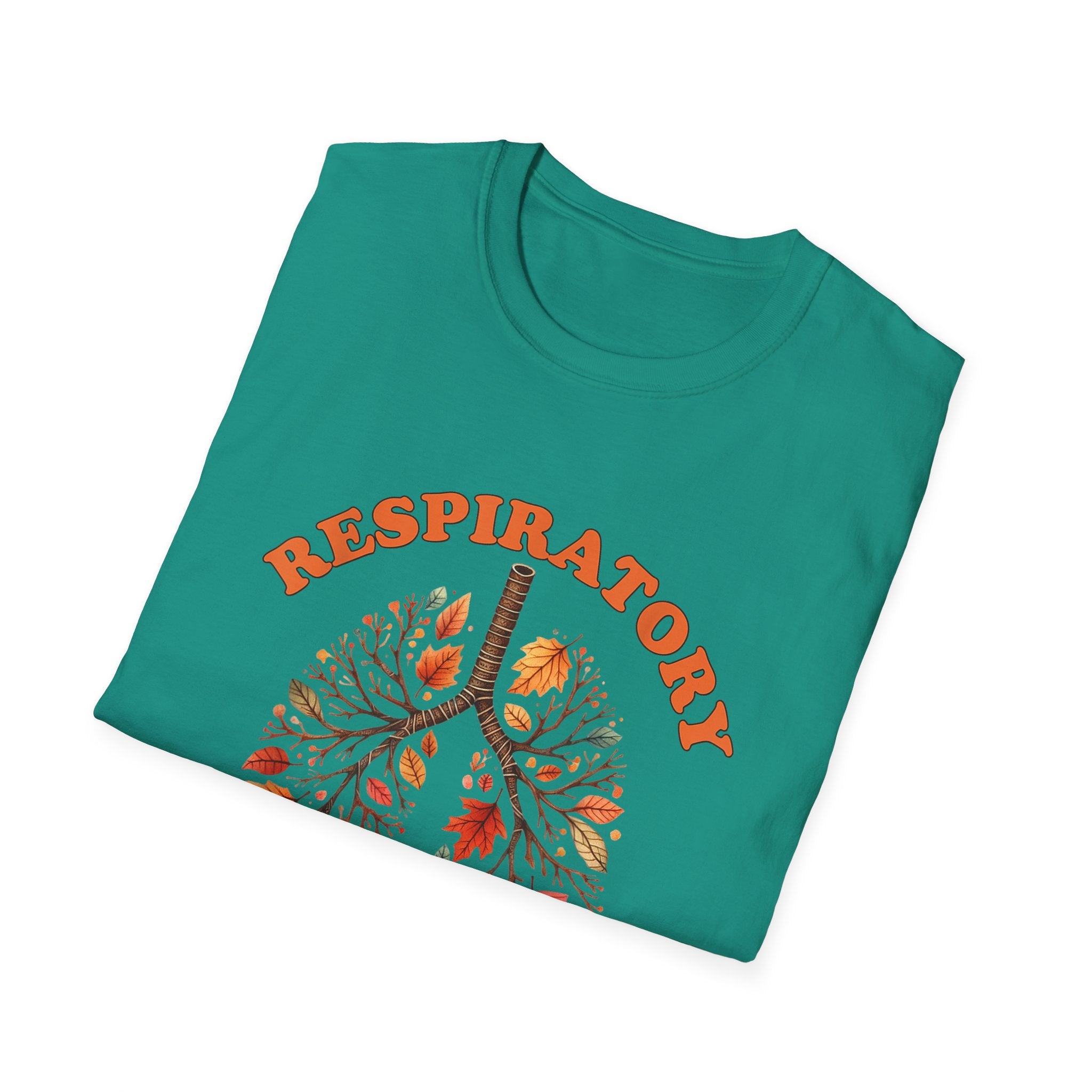 Fall Leaves Softstyle T-Shirt Respiratory Therapist