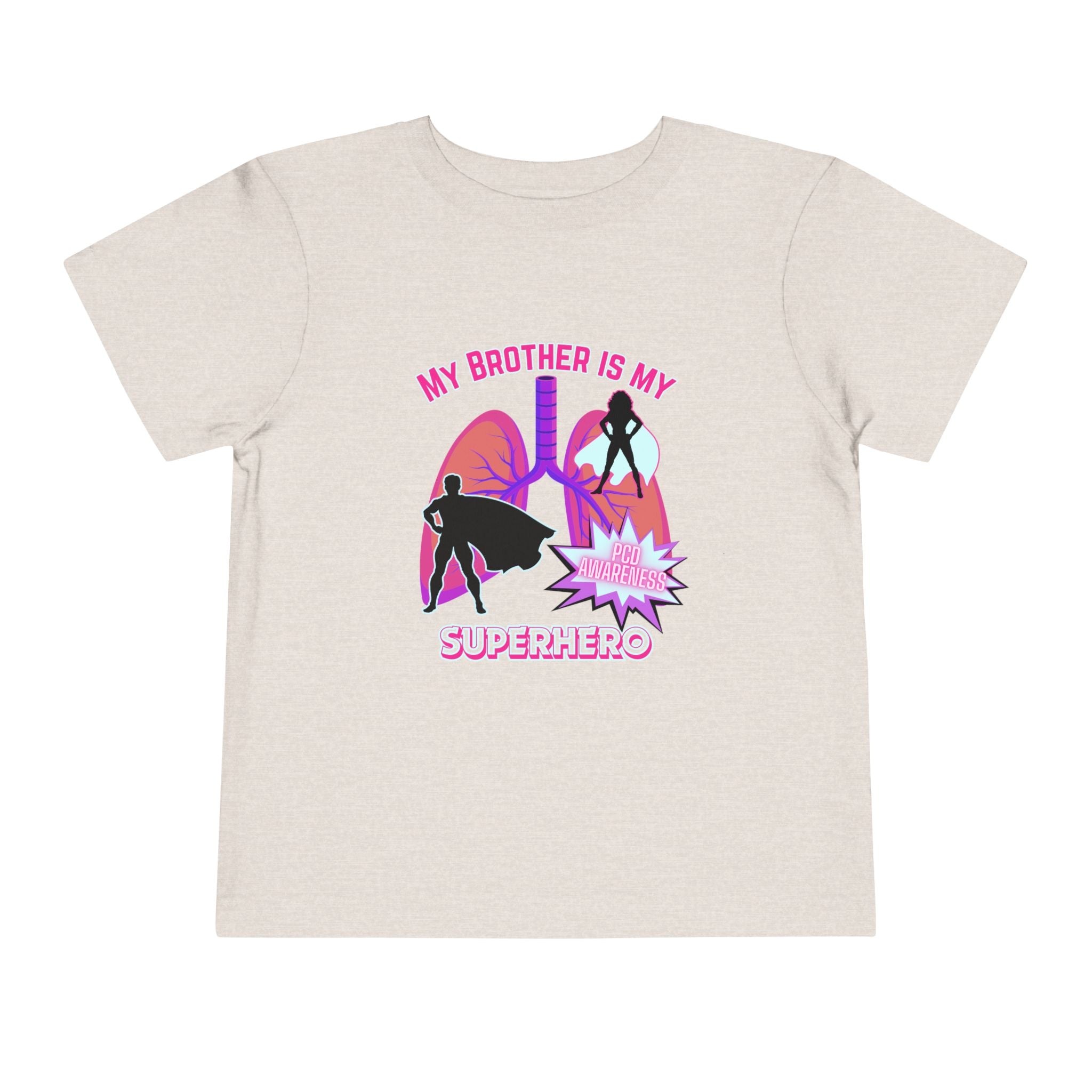 Toddler Tee Brother Superhero PCD Awareness Shirt