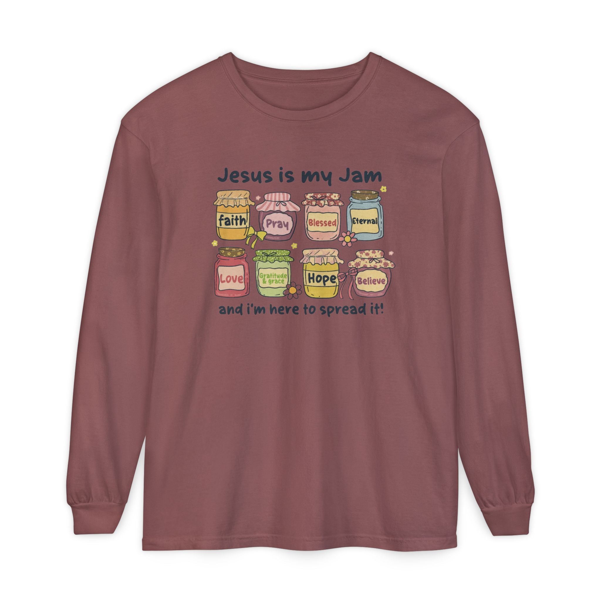 Christian Long Sleeve T-Shirt - Jesus is my Jam Design