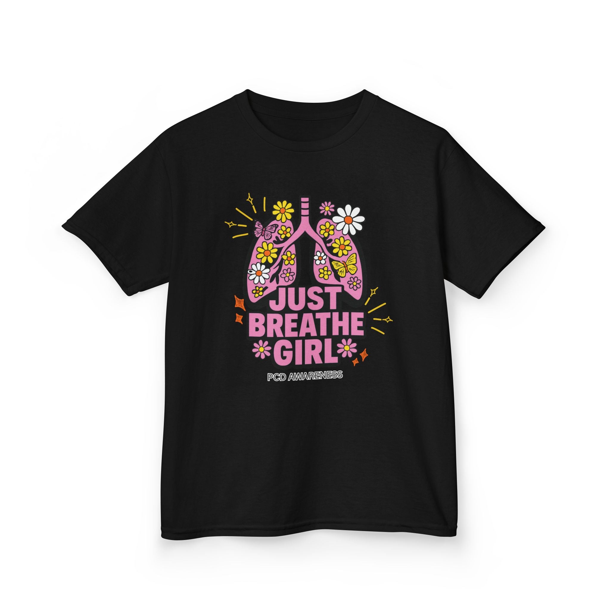 Kids T-Shirt - Just Breathe Girl PCD Design