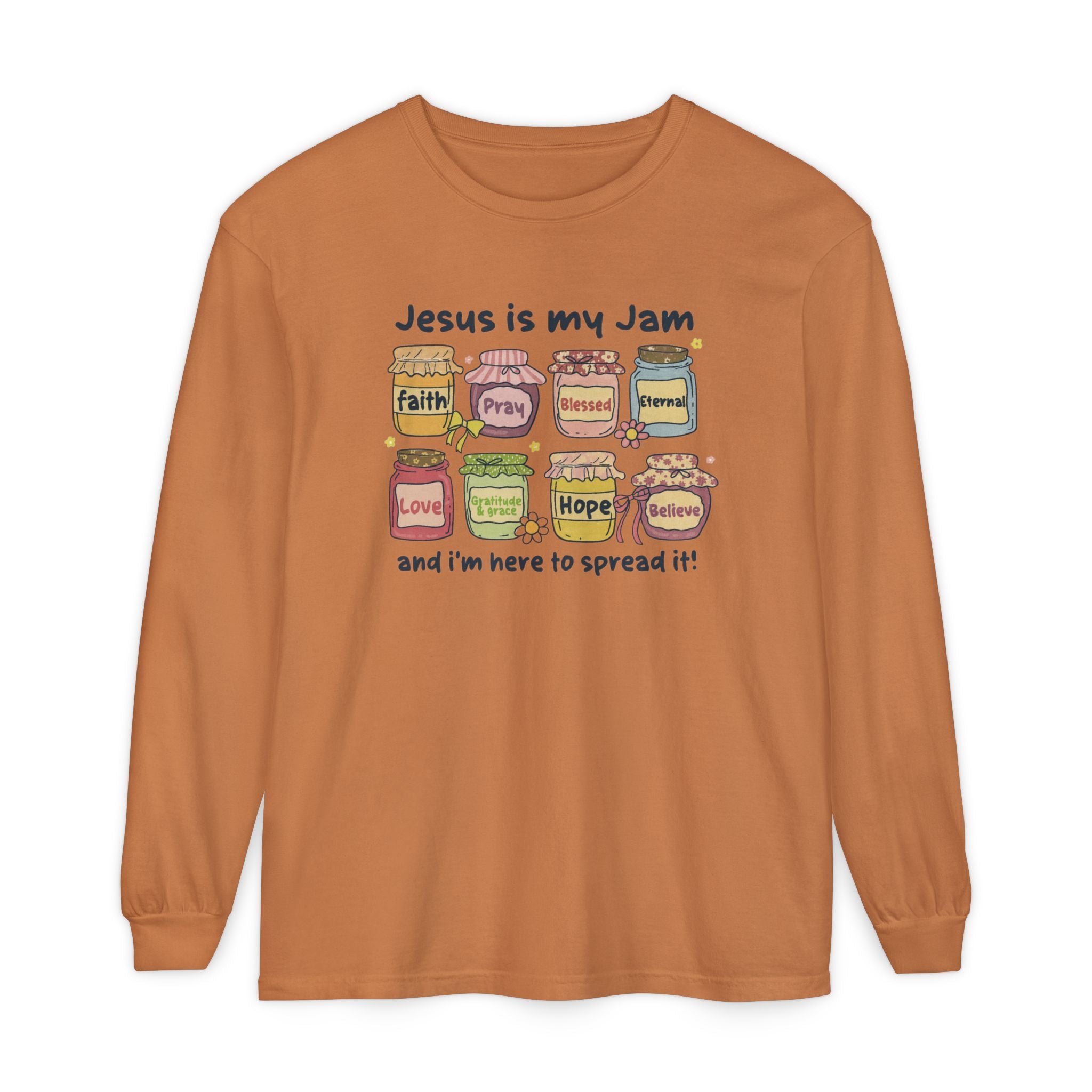 Christian Long Sleeve T-Shirt - Jesus is my Jam Design