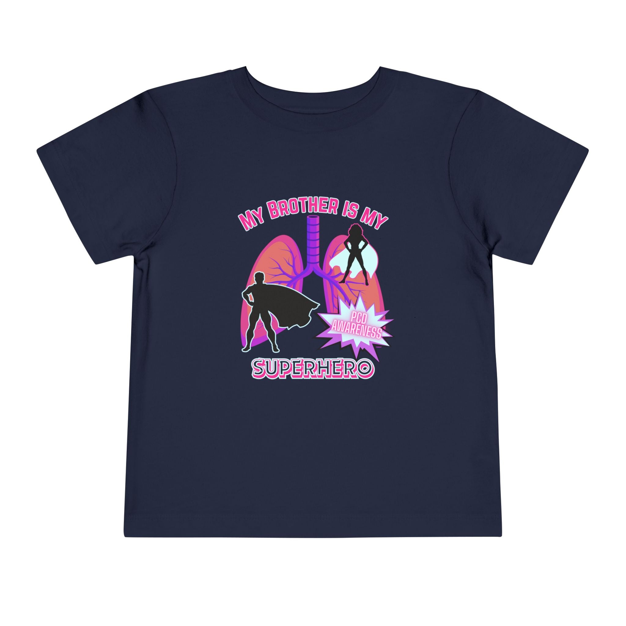 Toddler Tee Brother Superhero PCD Awareness Shirt