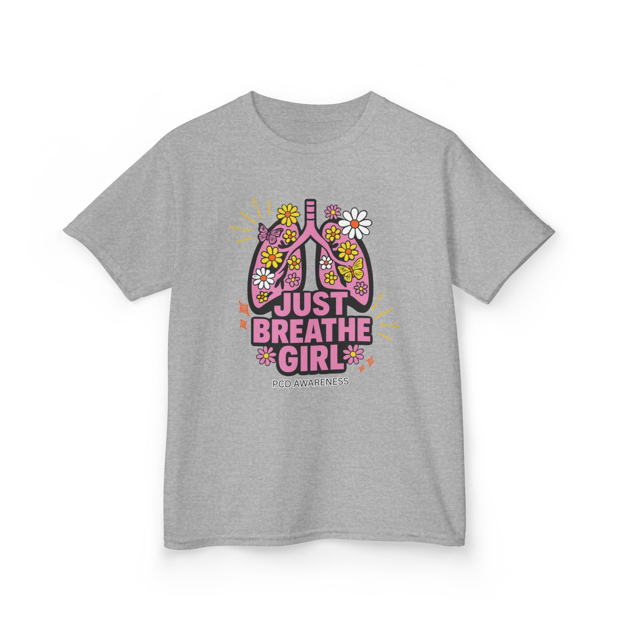 Kids T-Shirt - Just Breathe Girl PCD Design