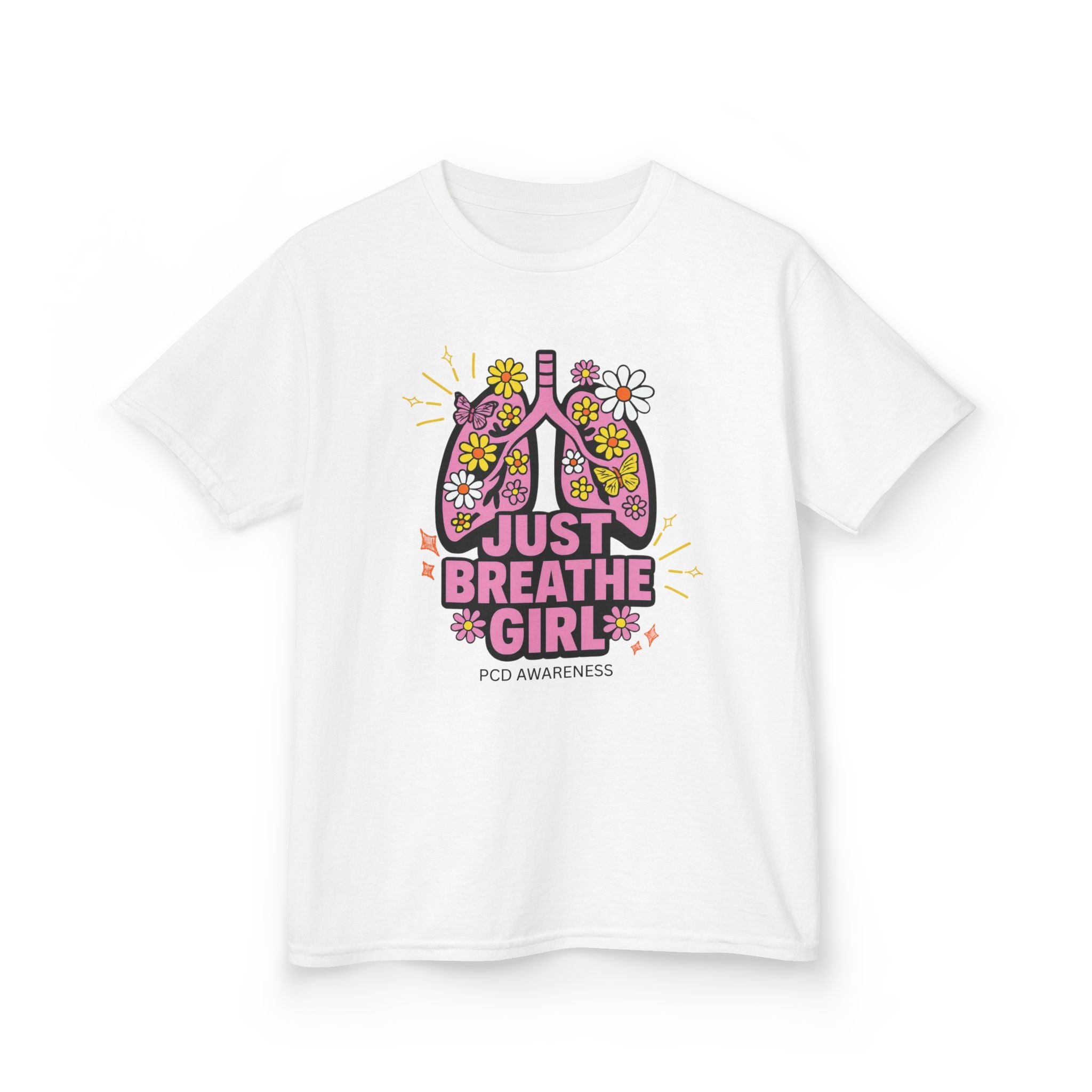 Kids T-Shirt - Just Breathe Girl PCD Design