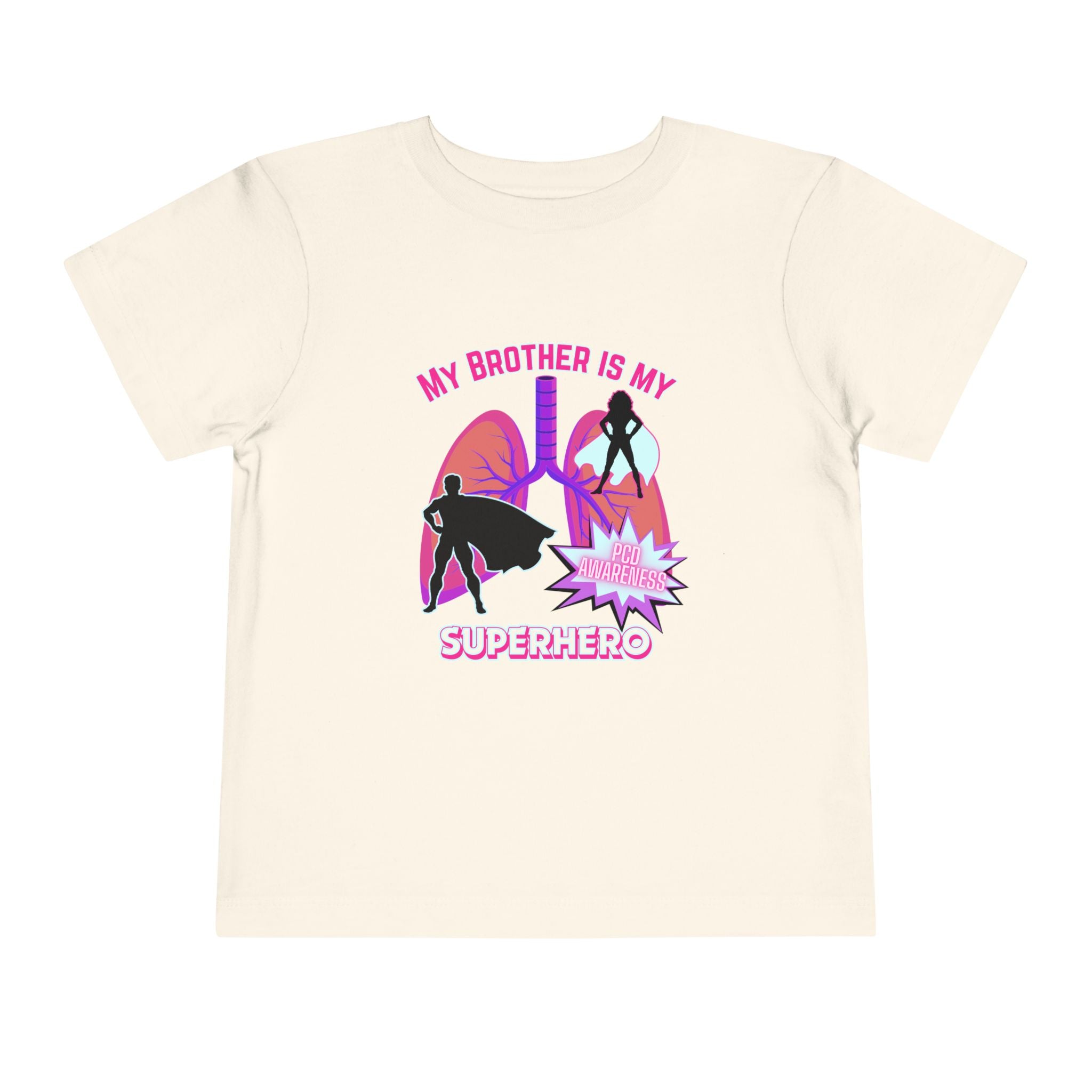 Toddler Tee Brother Superhero PCD Awareness Shirt