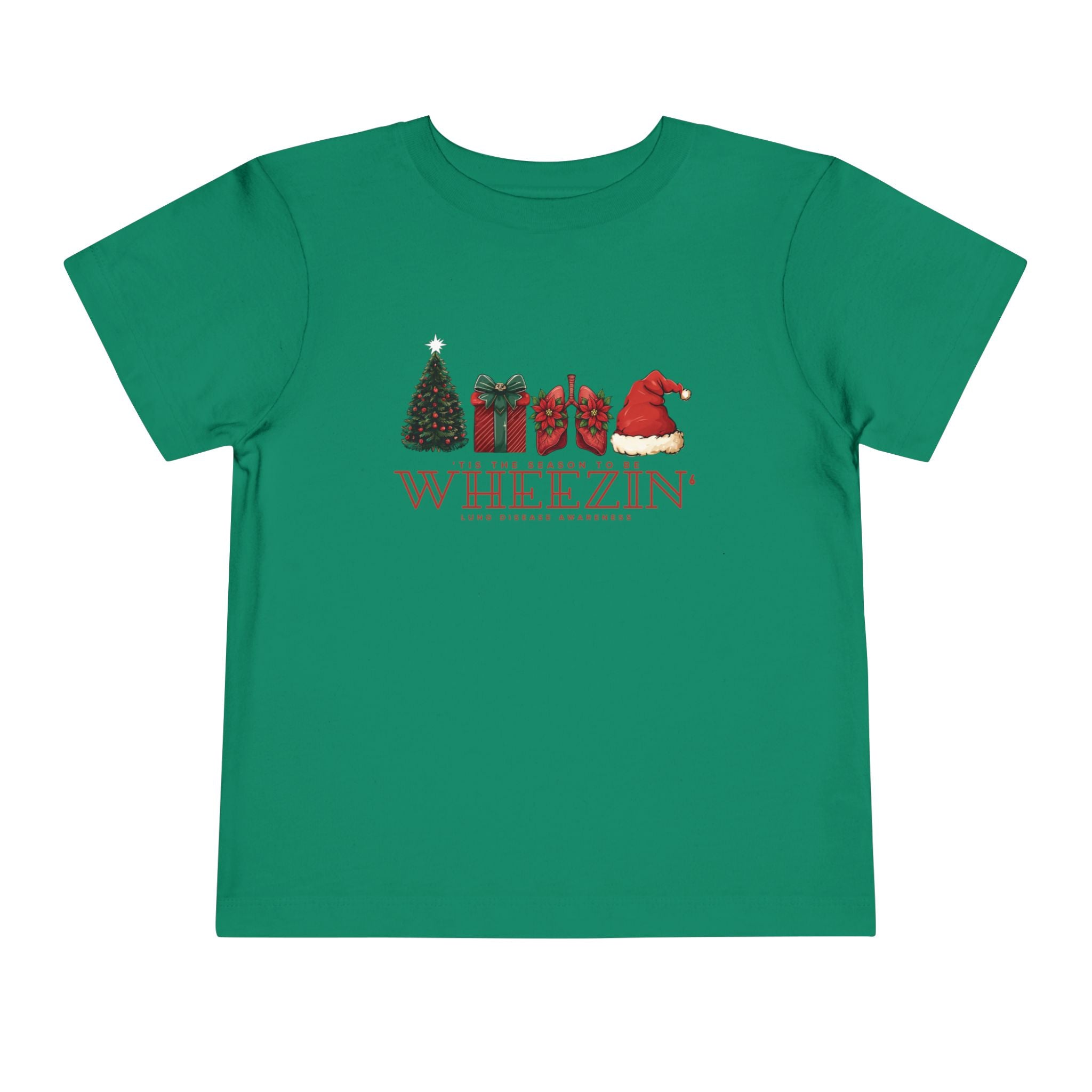 Toddler Tis the Season to Be Wheezin T-Shirt — Funny Holiday Christmas Tee