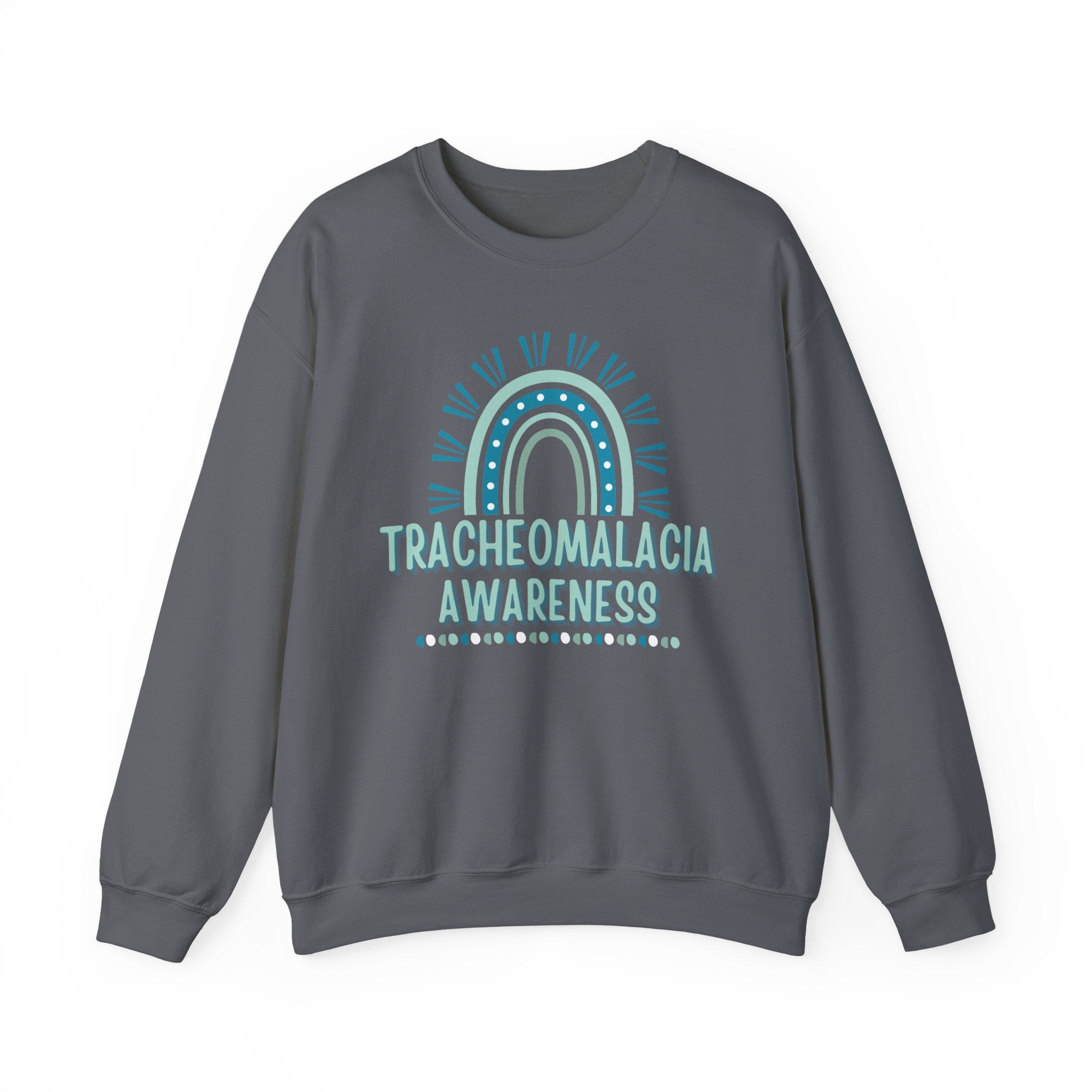 Tracheomalacia Awareness Crewneck — Teal Rainbow Support