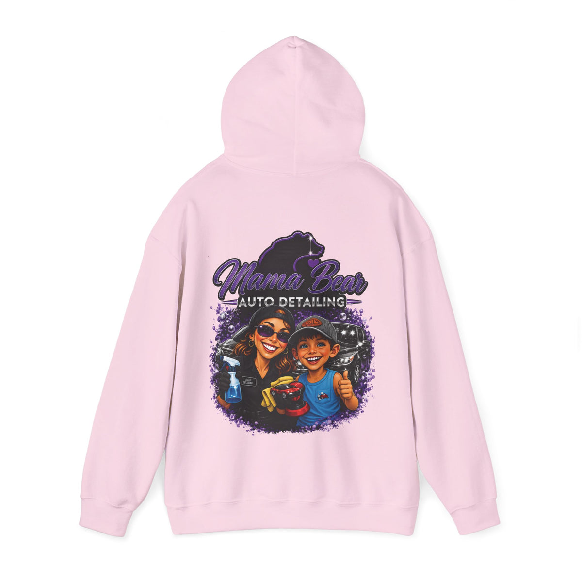 Mama Bear Auto Detailing Hoodie — Women's Car Care Team Pullover