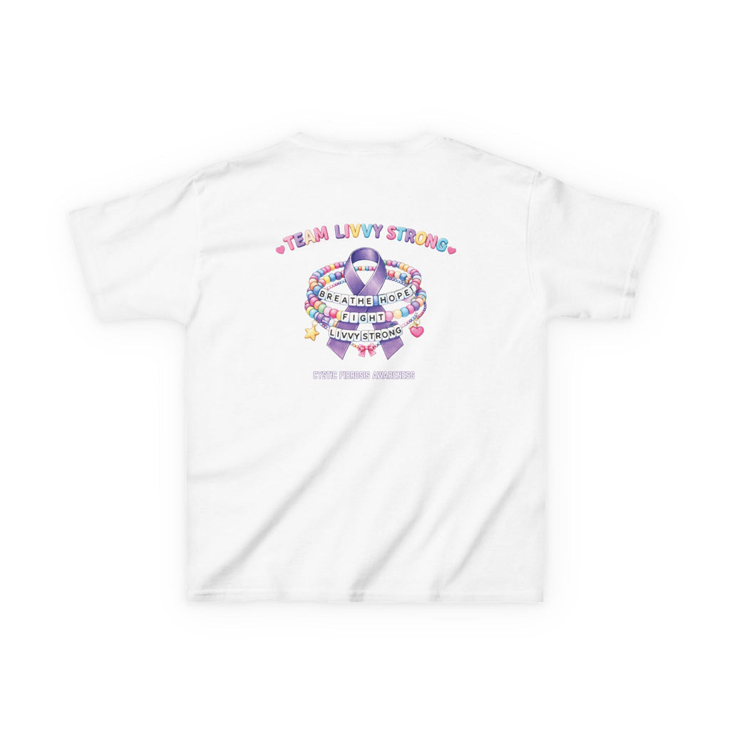 YOUTH Team Livvy Strong Fundraiser T-Shirt —CF Awareness Tee