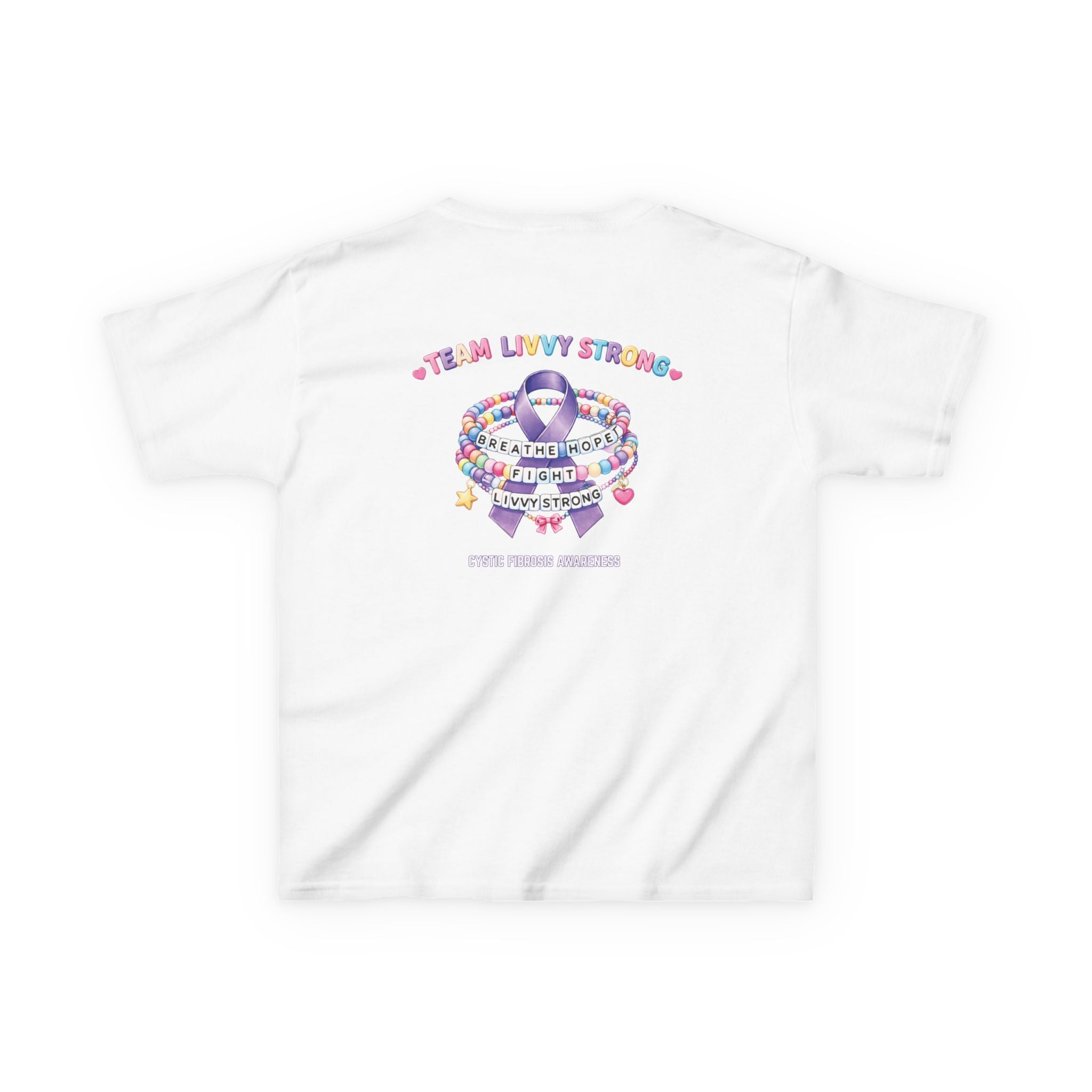 YOUTH Team Livvy Strong Fundraiser T-Shirt —CF Awareness Tee