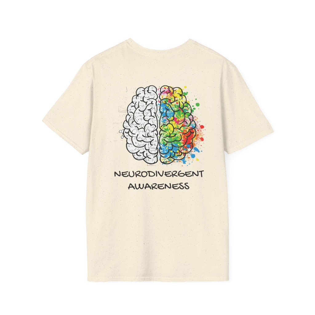 Neurodivergent Awareness T-Shirt — Colorful Brain Design
