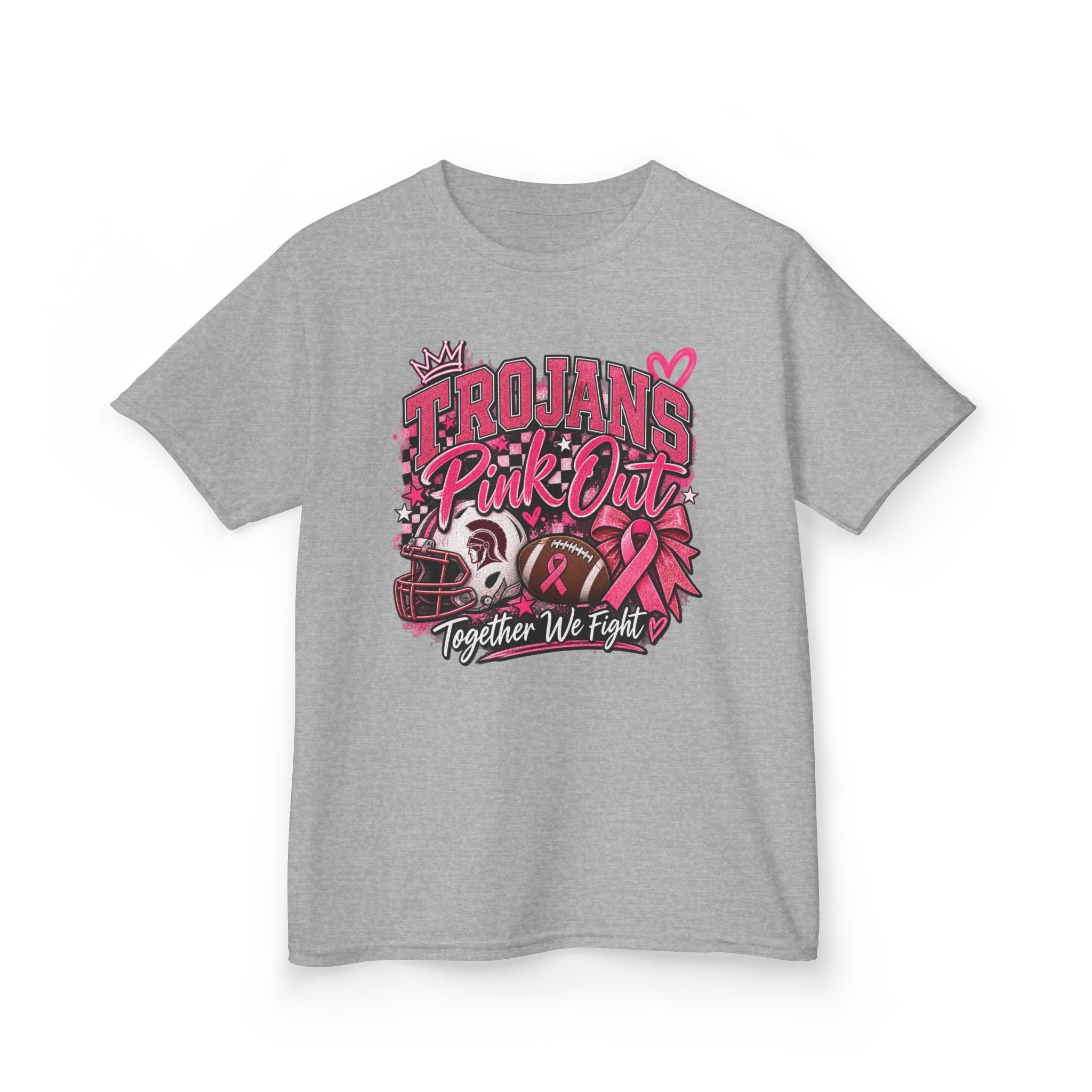 Kids Tee — Trojans Pink Out “Together We Fight” Breast Cancer Awareness