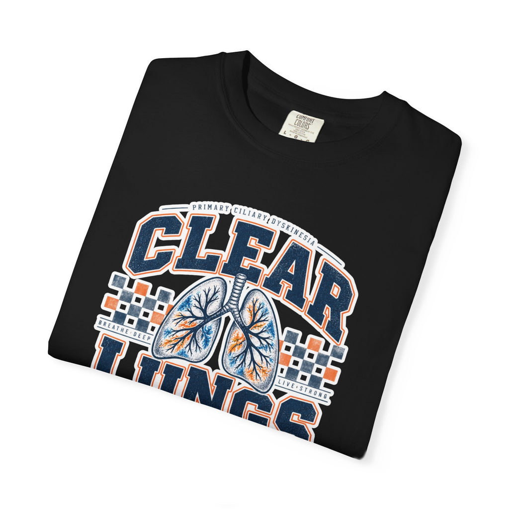 PCD Clear Lungs Club T-Shirt — Vintage Athletic Respiratory Health Tee